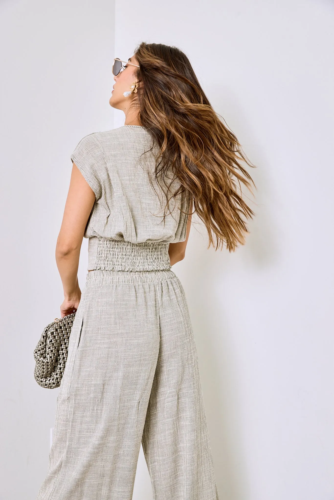 Tessa V Neck Cropped Blouse sold by fab'rik product image thumbnail 3