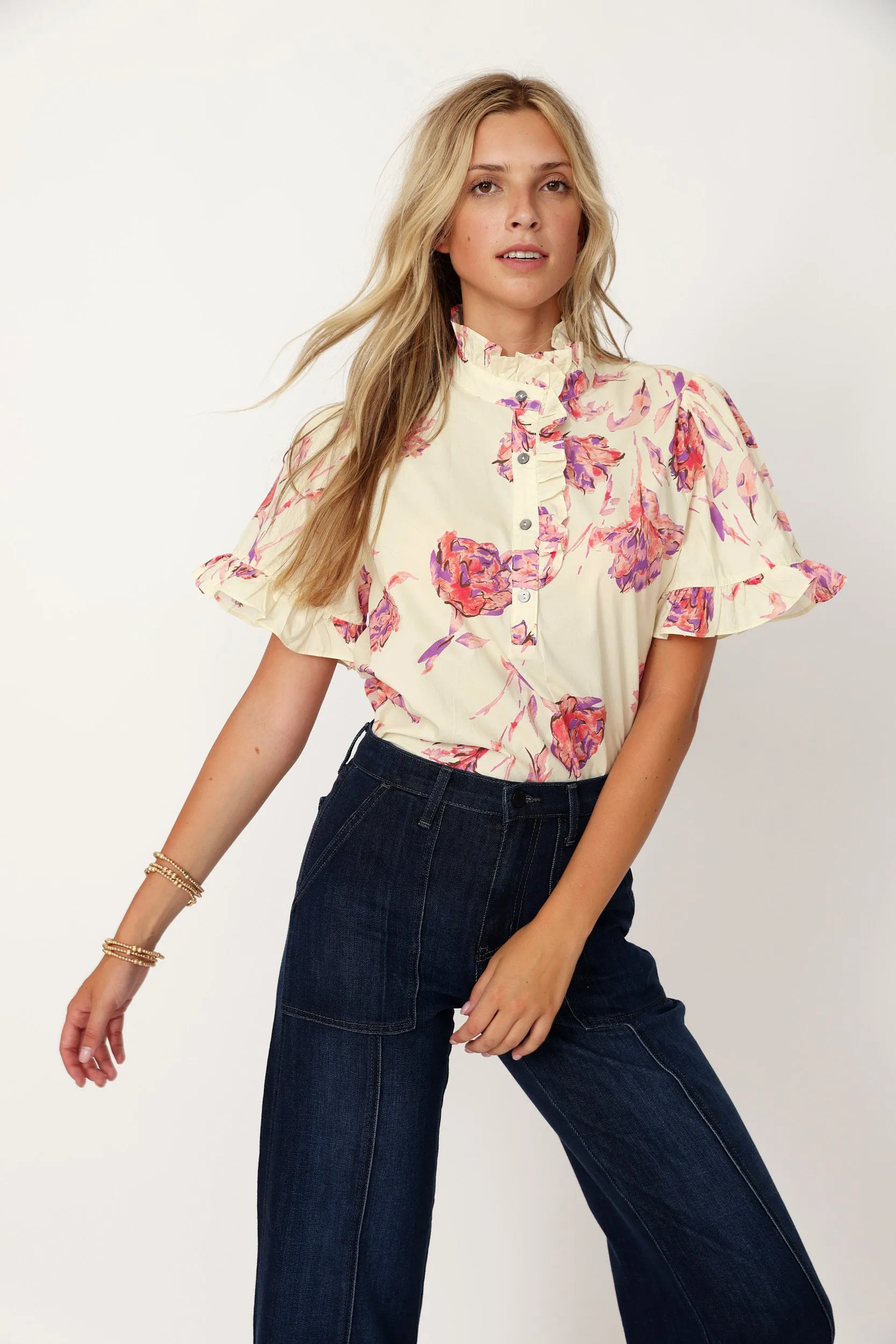SALE - Claire Floral Print Top sold by fab'rik