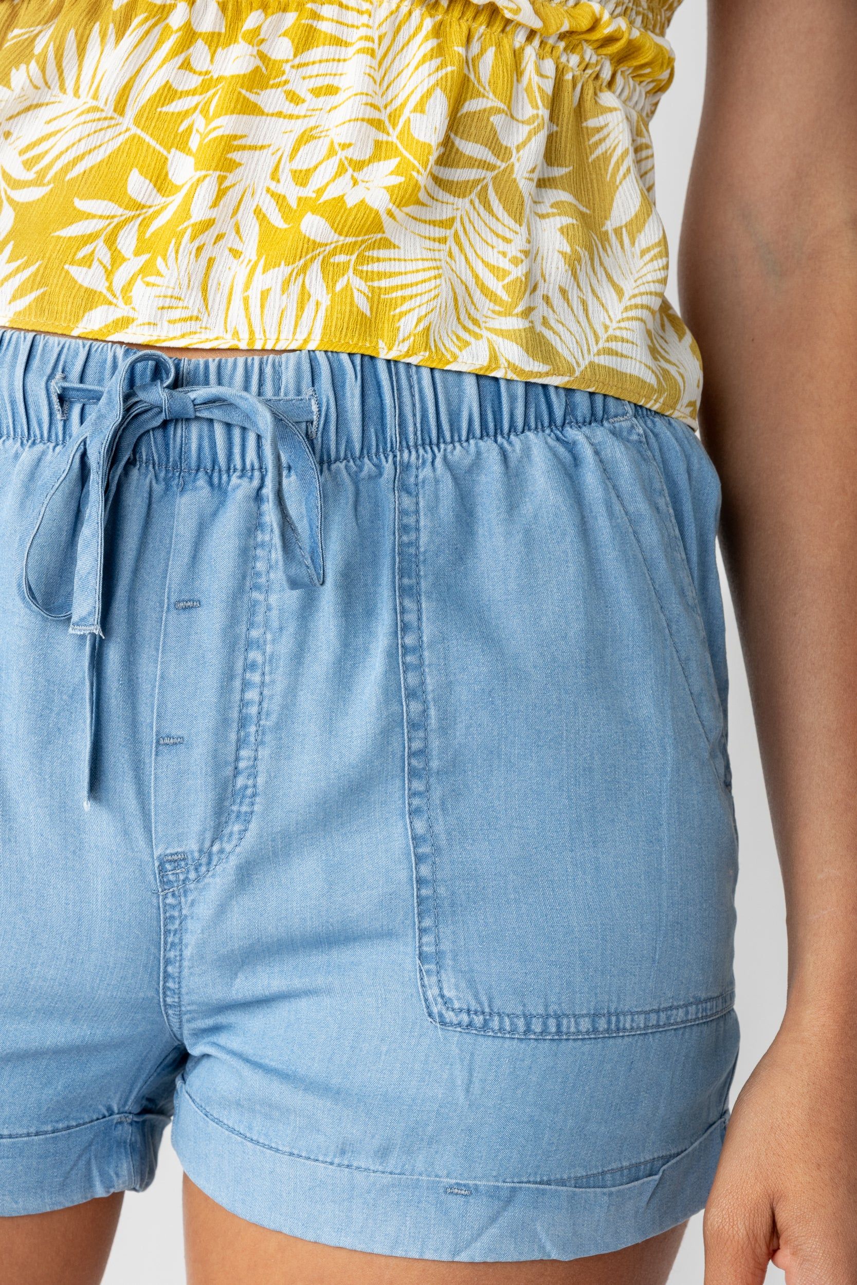 Emmie Chambray Pull On Shorts sold by fab'rik product image thumbnail 3
