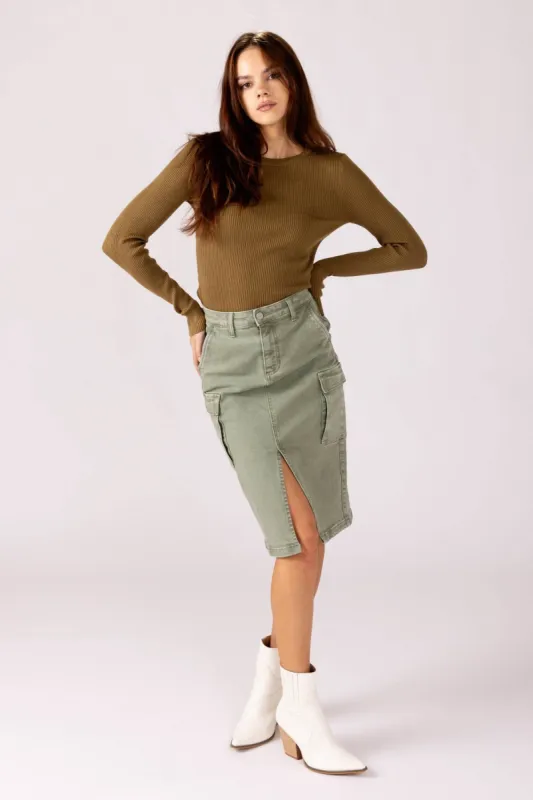 Kendall Cargo Midi Skirt sold by fab'rik