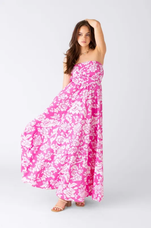 SALE - Annabell Strapless Floral Maxi Dress sold by fab'rik