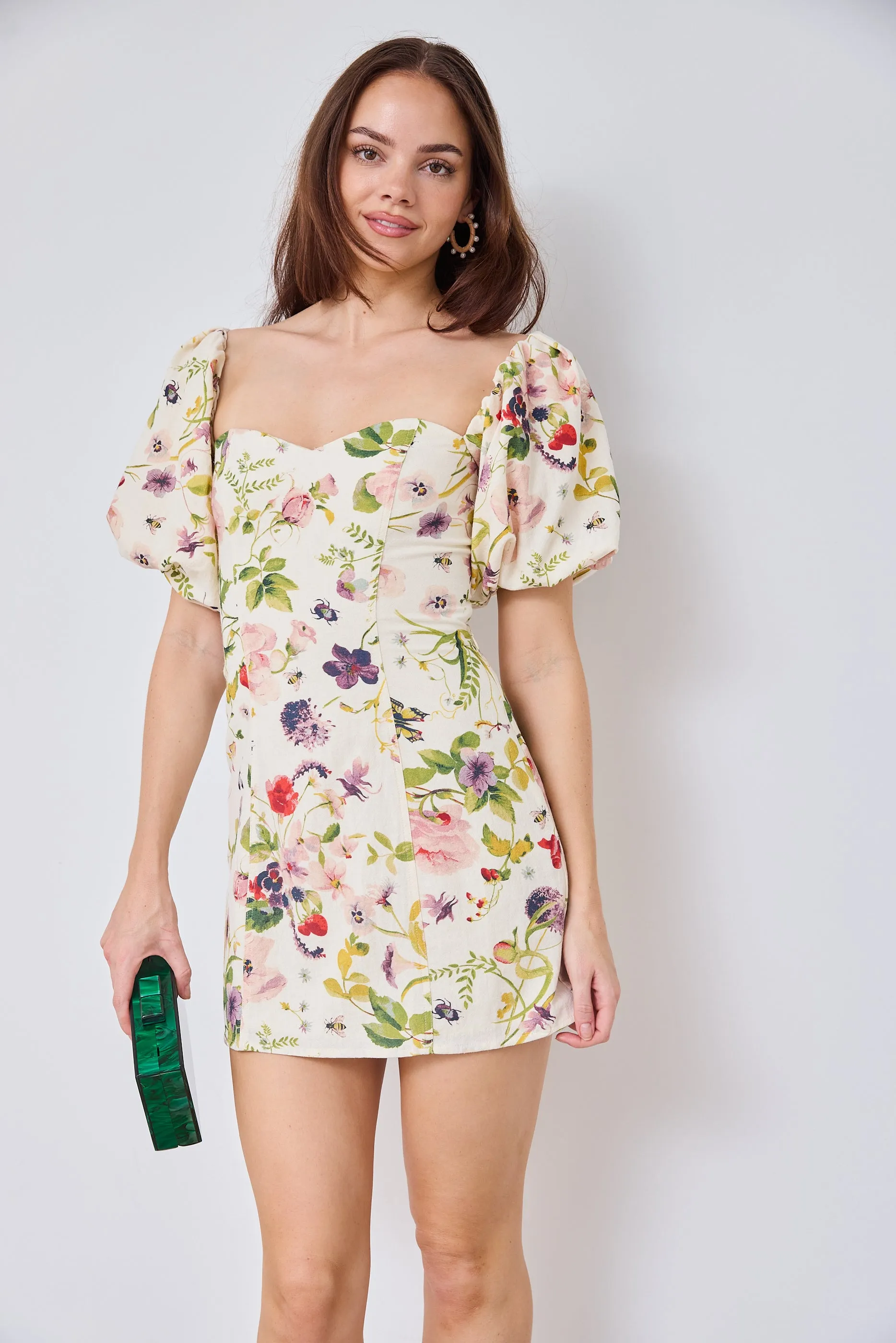 SALE - Barnes Floral Printed Mini Dress sold by fab'rik