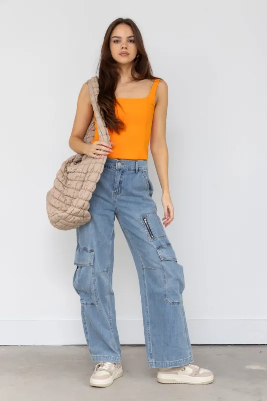 SALE - Patrick Denim Cargo Pants sold by fab'rik