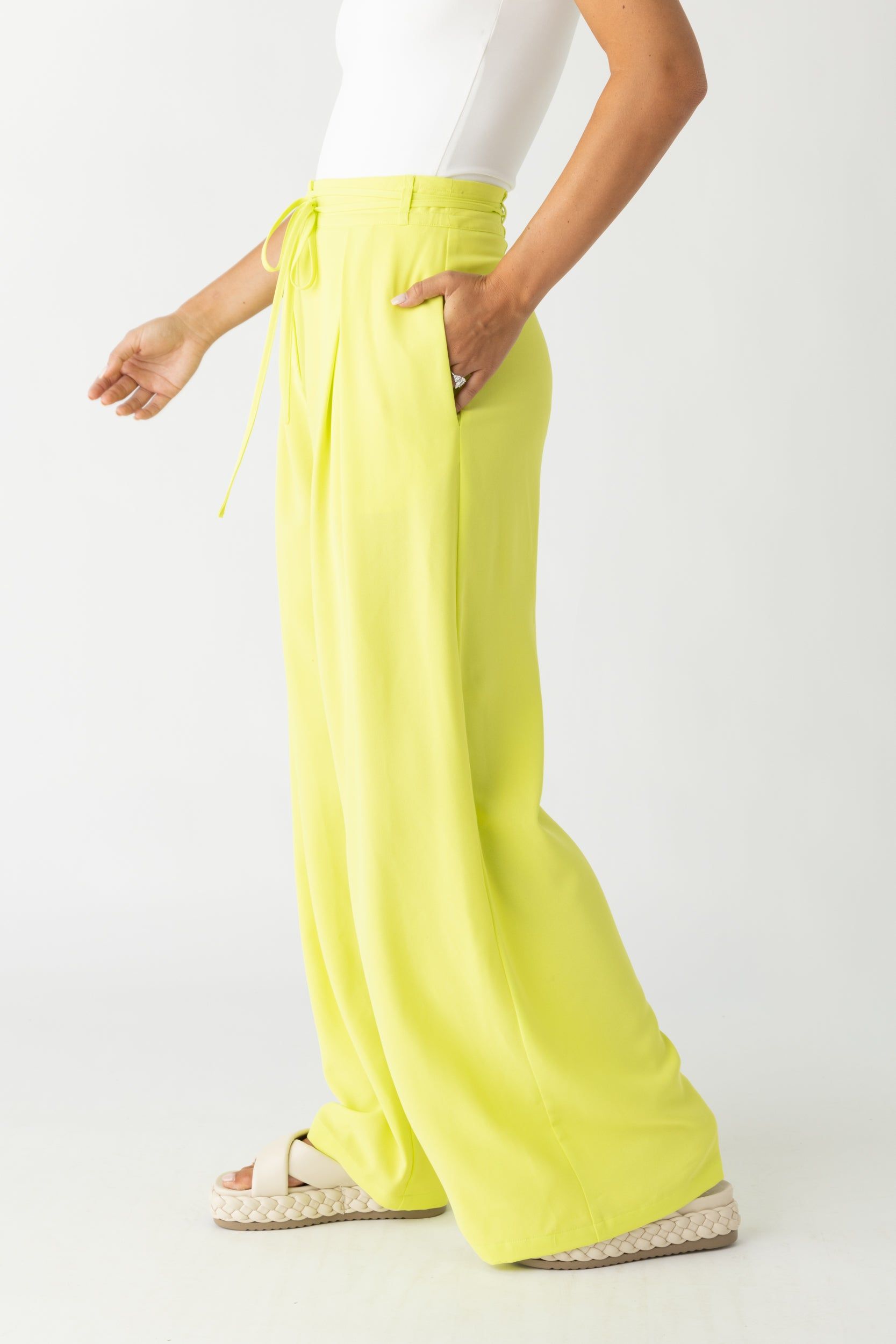 Jordan Tie Front Wide Leg Pant sold by fab'rik product image thumbnail 4