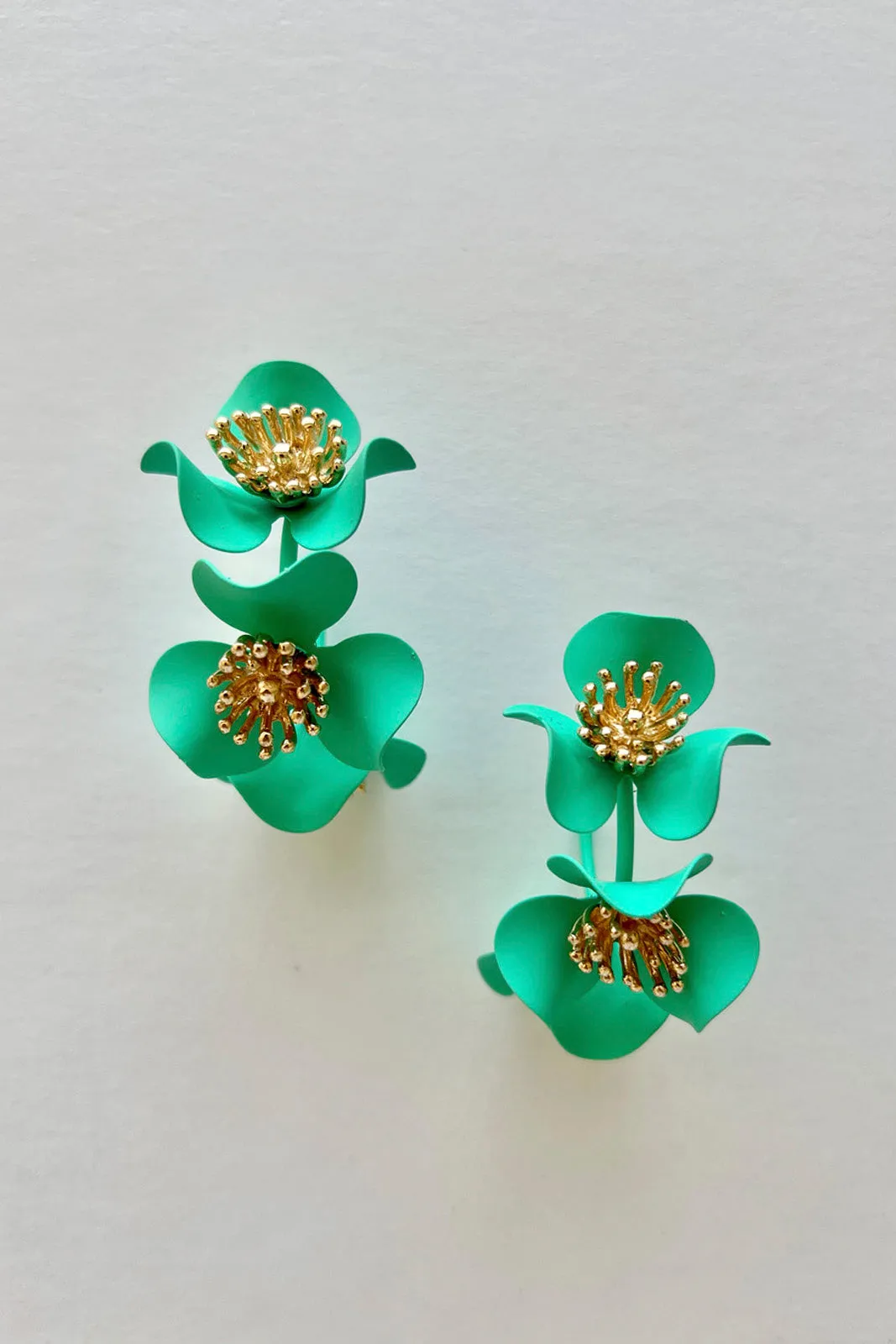 Kylie Color Coated Flower Hoops sold by fab'rik product image thumbnail 2