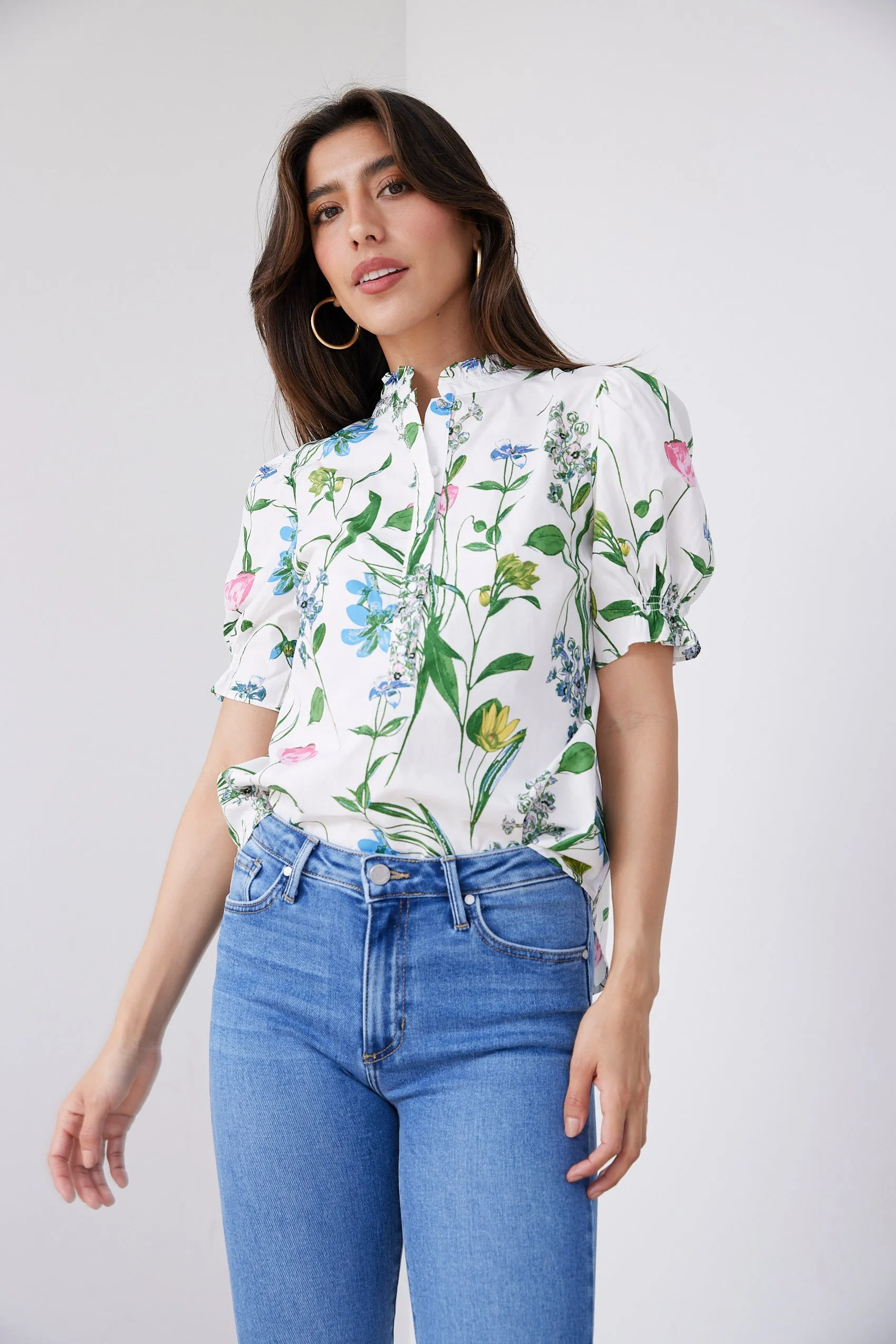 Lilian Floral Blouse sold by fab'rik