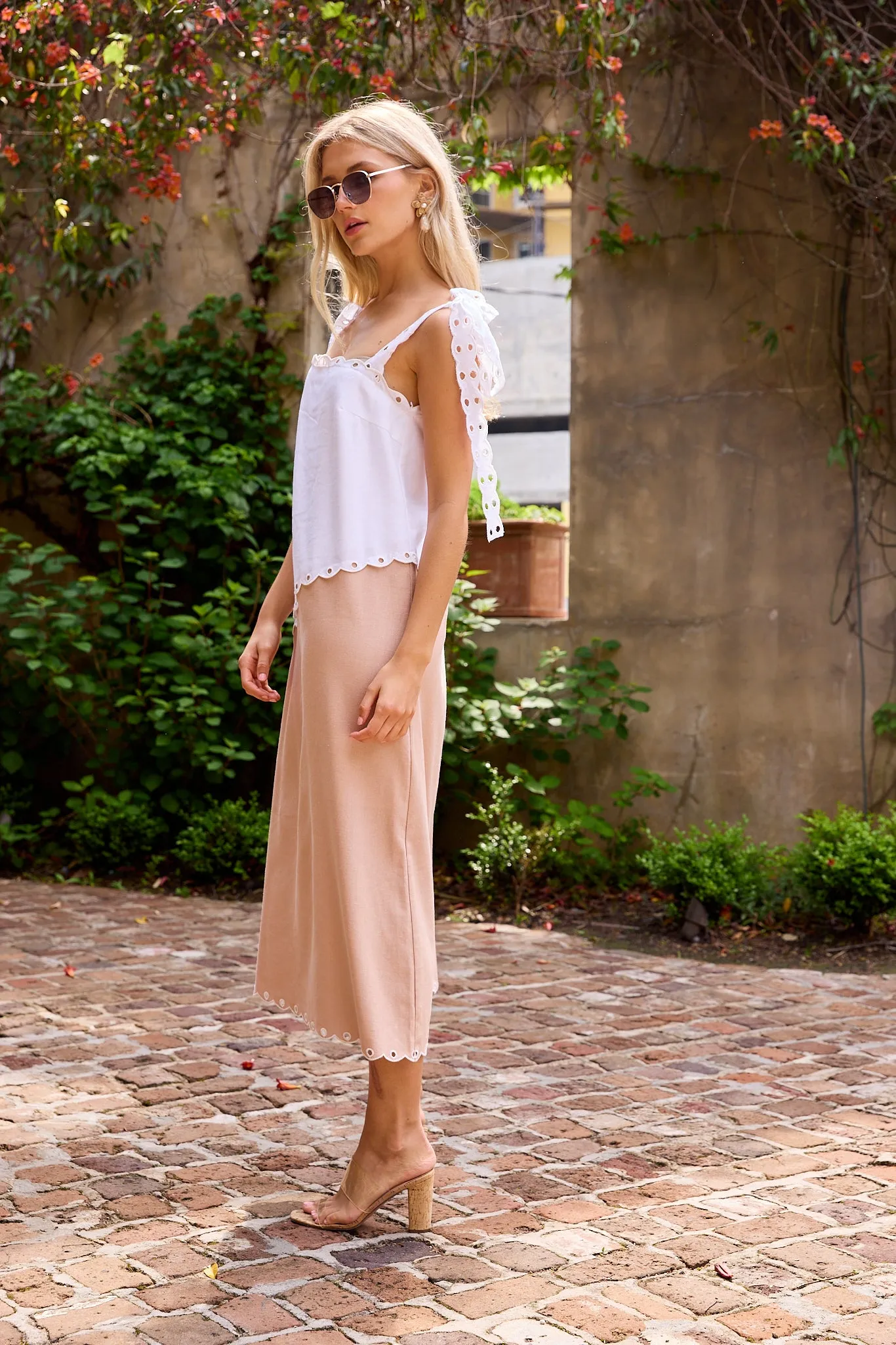 Beverly Colorblock Scallop Trim Midi Dress sold by fab'rik product image thumbnail 3