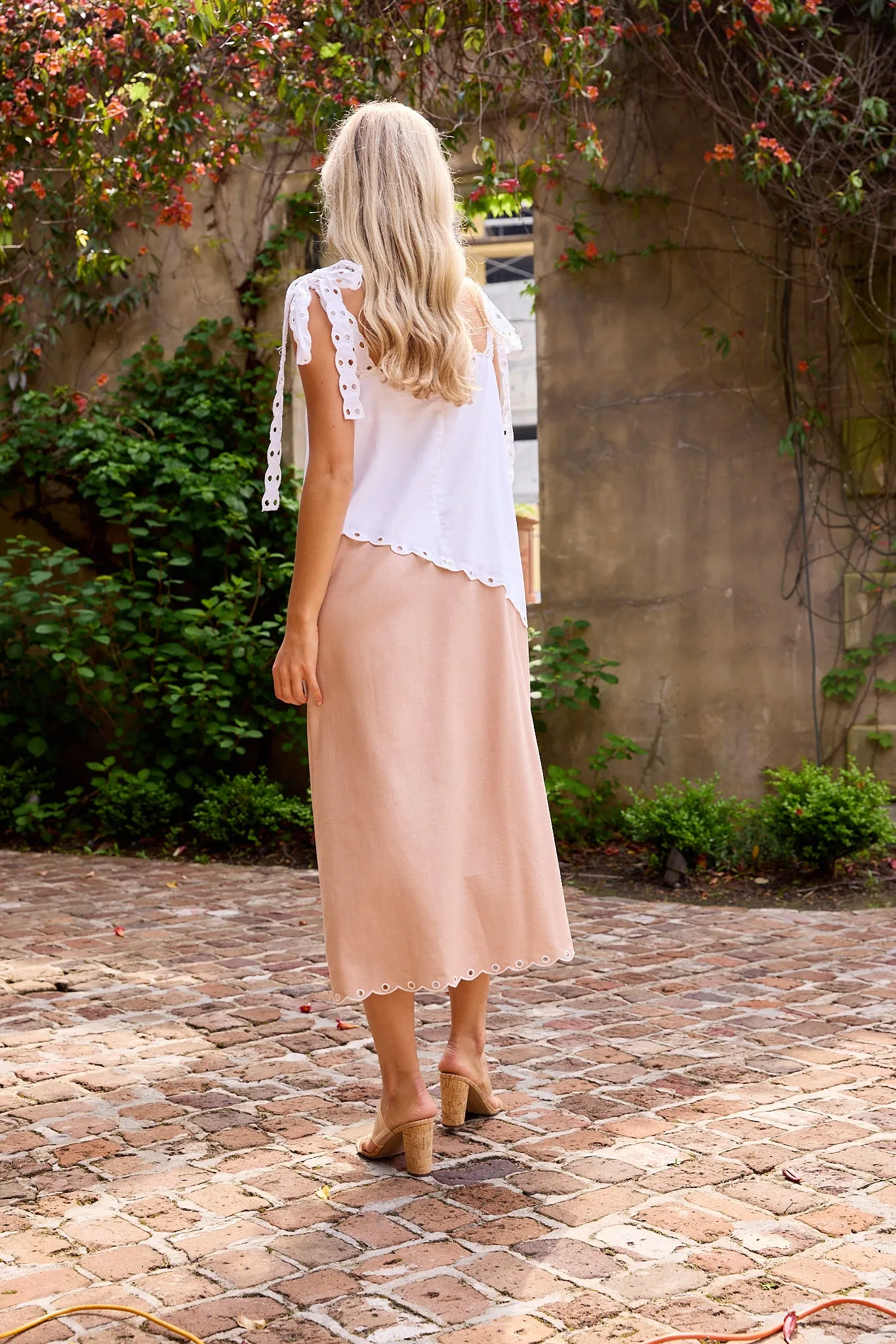 Beverly Colorblock Scallop Trim Midi Dress sold by fab'rik product image thumbnail 4