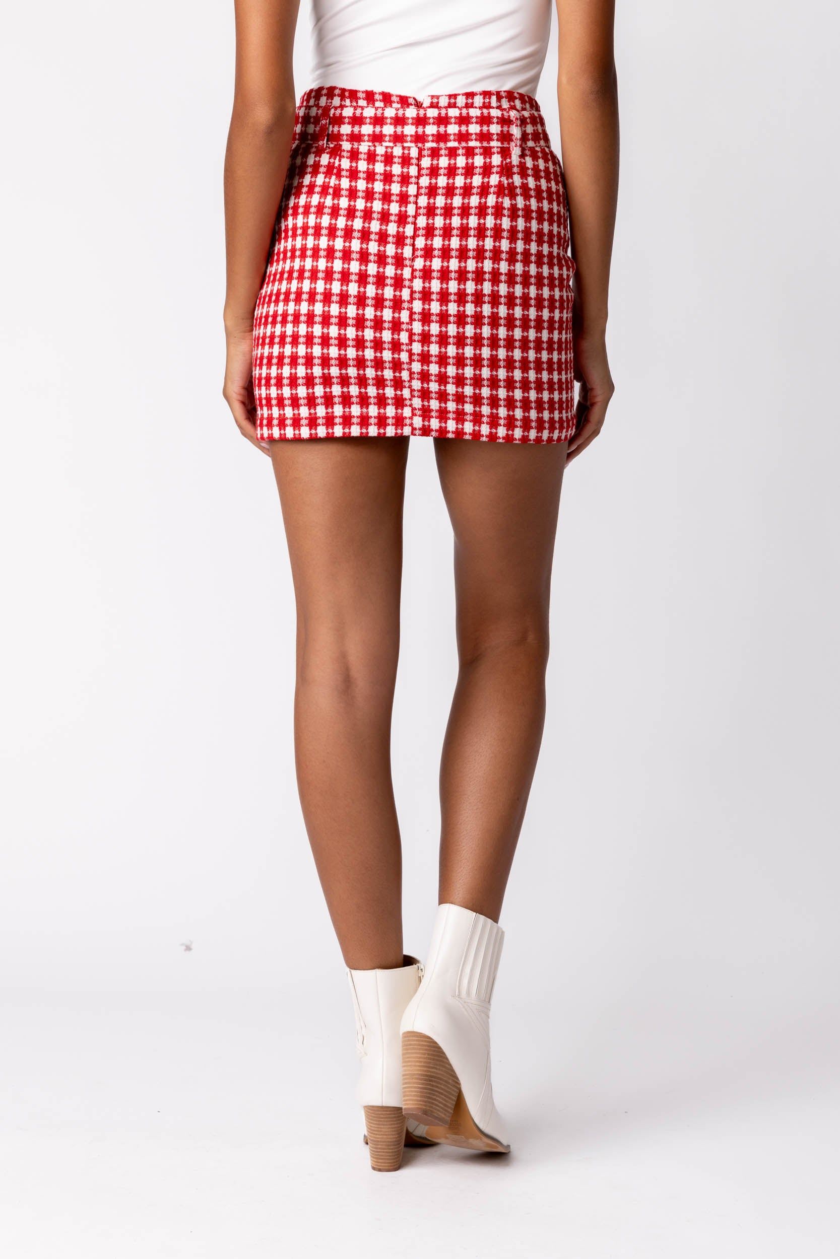 SALE - Margot Belted Tweed Skirt sold by fab'rik product image thumbnail 4