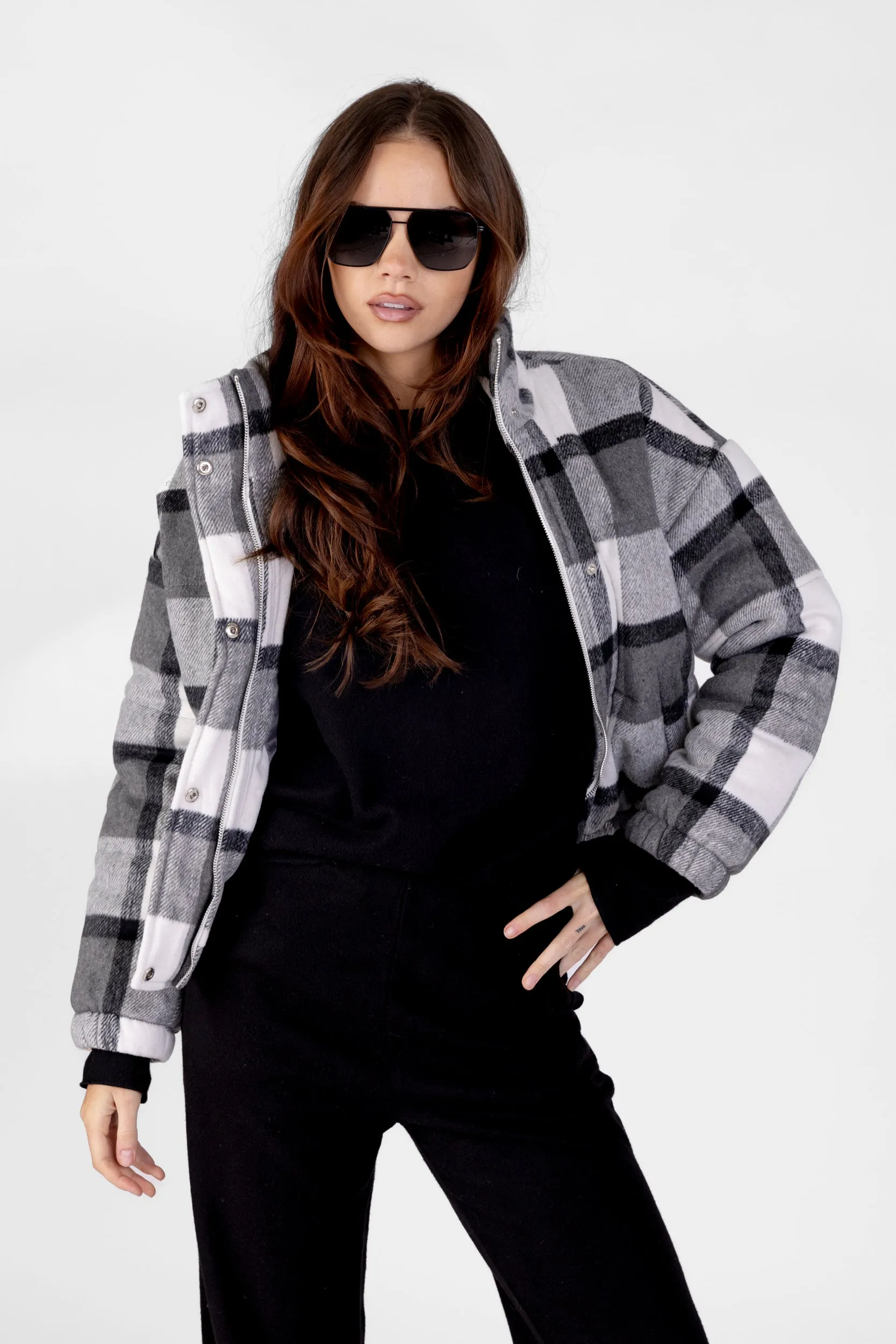SALE - Aliza Plaid Puffer Jacket sold by fab'rik product image thumbnail 2