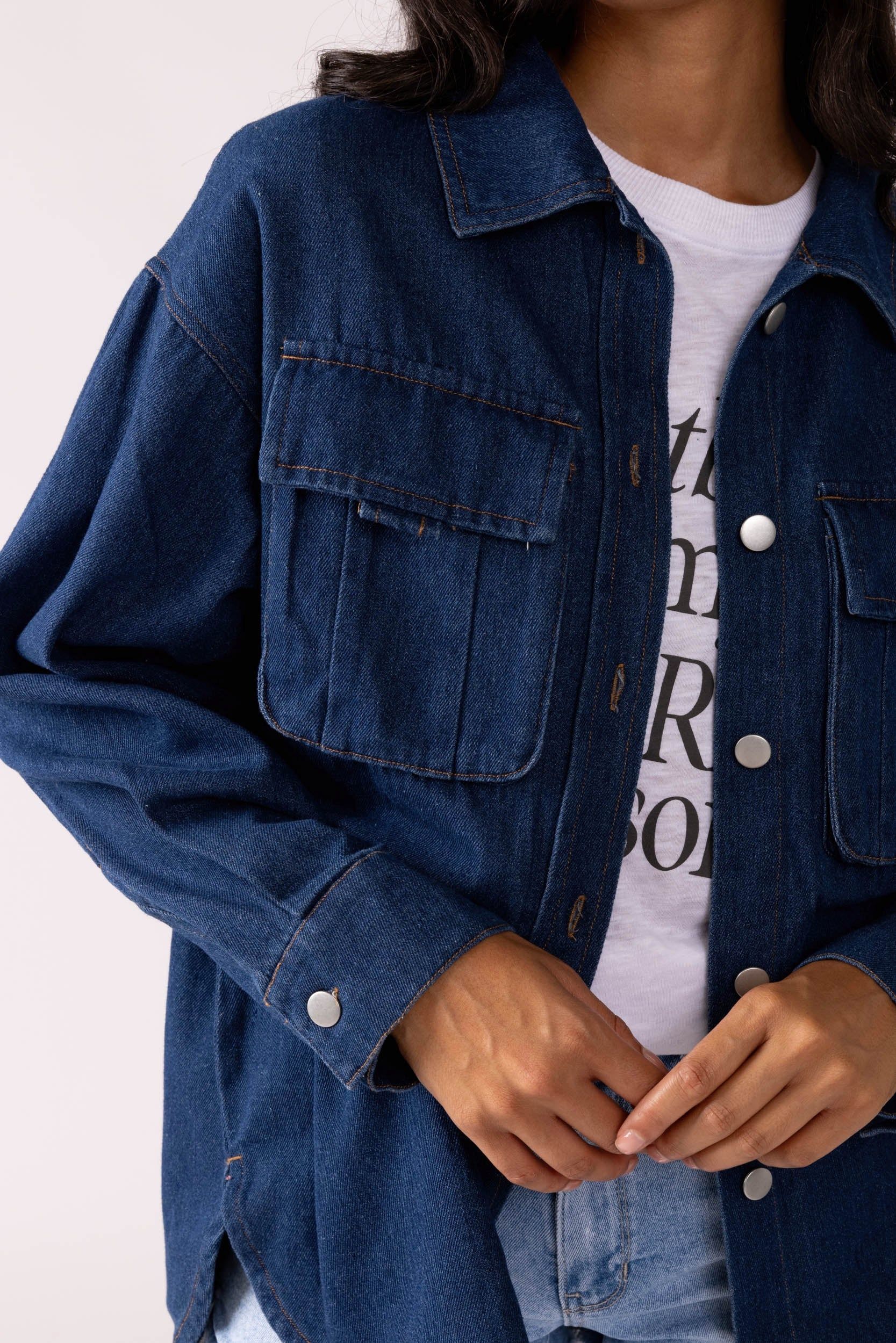 SALE - Alisha Flap Pocket Shacket sold by fab'rik product image thumbnail 3