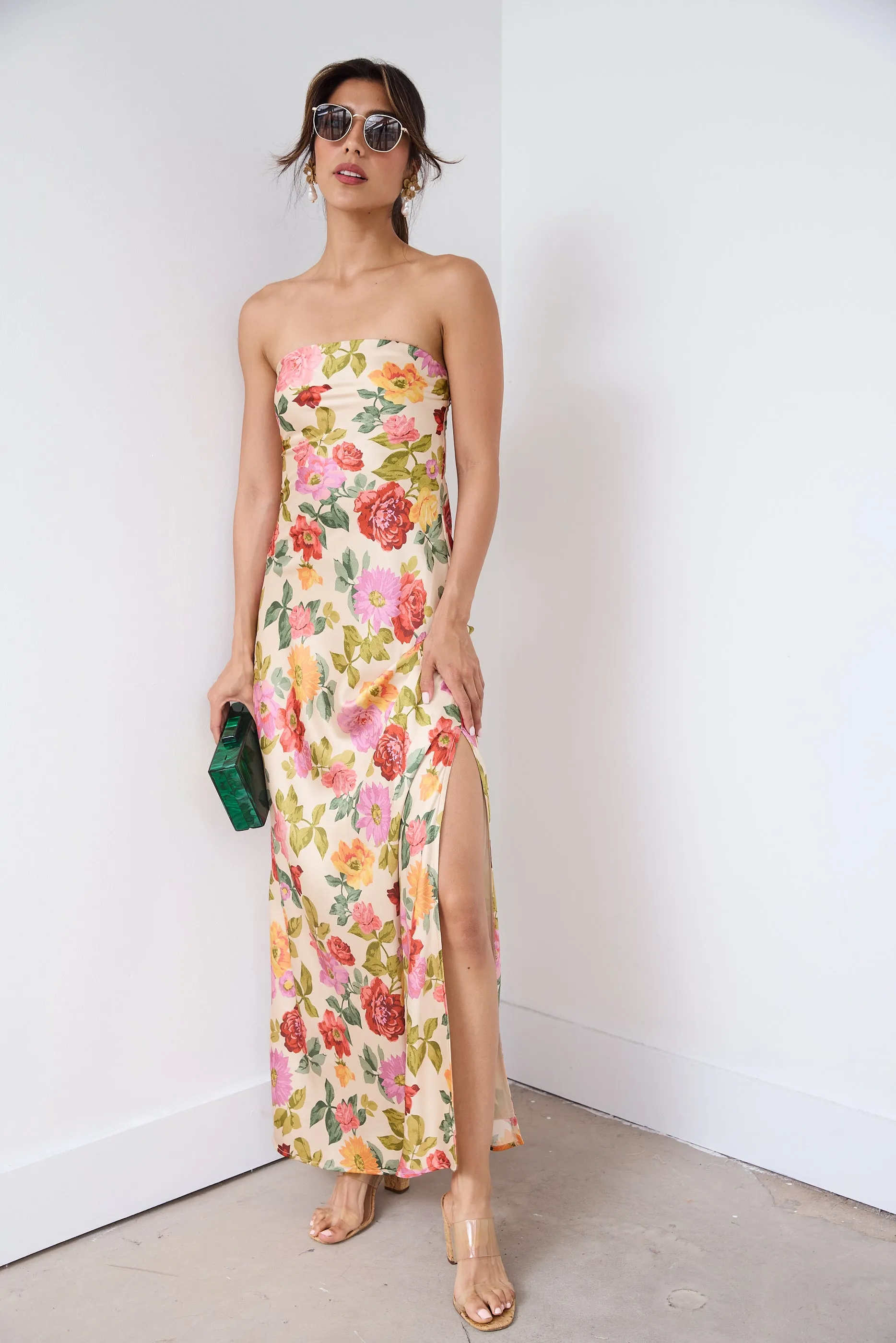 SALE - Aliyah Strapless Floral Maxi Dress sold by fab'rik product image thumbnail 2