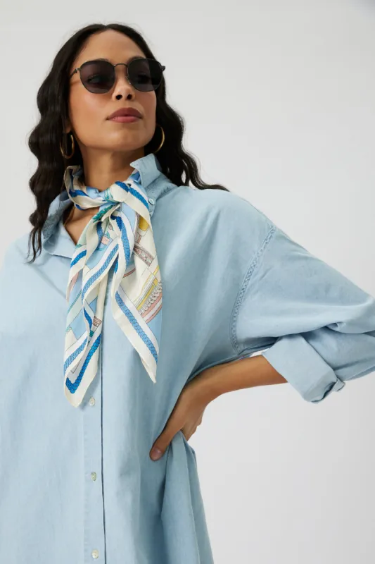 Boone Wheel and Belt Print Silky Bandana sold by fab'rik