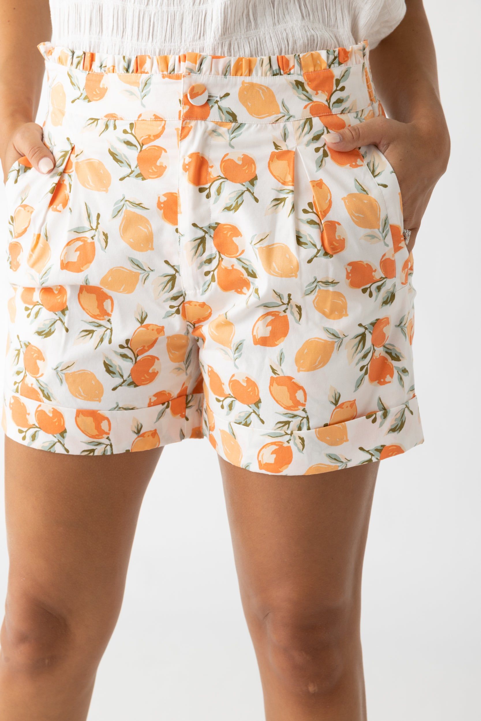 SALE - Isabel Peach Printed Shorts sold by fab'rik product image thumbnail 4