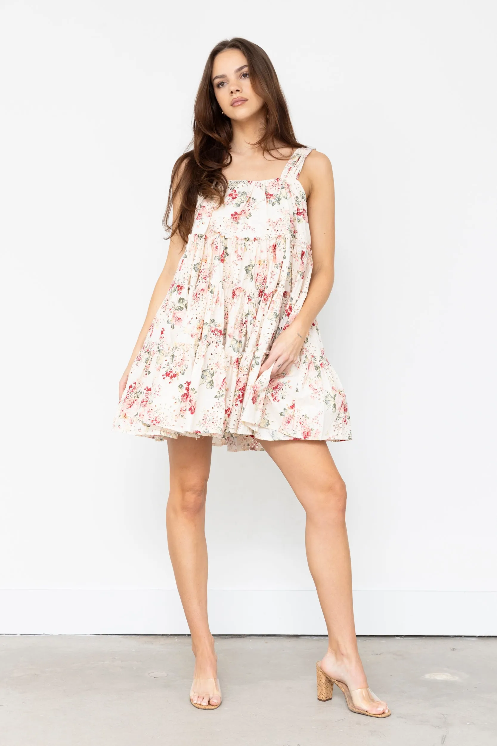 SALE - Maddy Floral Sleeveless Mini Dress sold by fab'rik