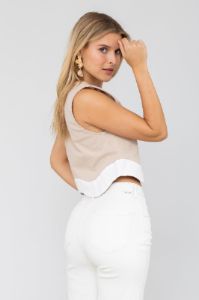 SALE - Neal Sleeveless Cropped Top sold by fab'rik