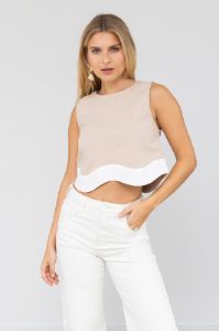 SALE - Neal Sleeveless Cropped Top sold by fab'rik