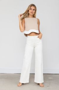 SALE - Neal Sleeveless Cropped Top sold by fab'rik
