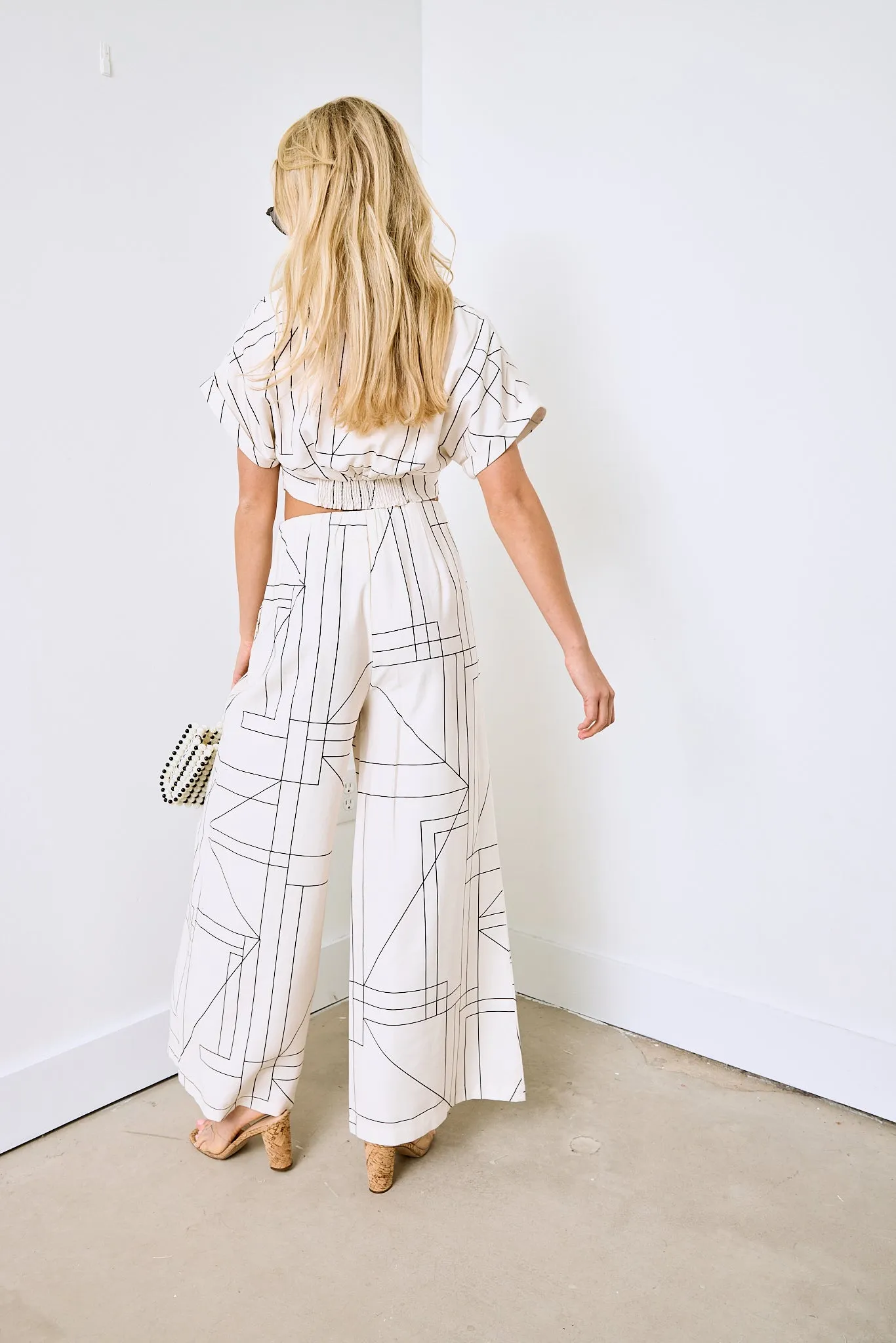 SALE - Julien Multi Grid Pattern Wide Leg Pants sold by fab'rik product image thumbnail 4