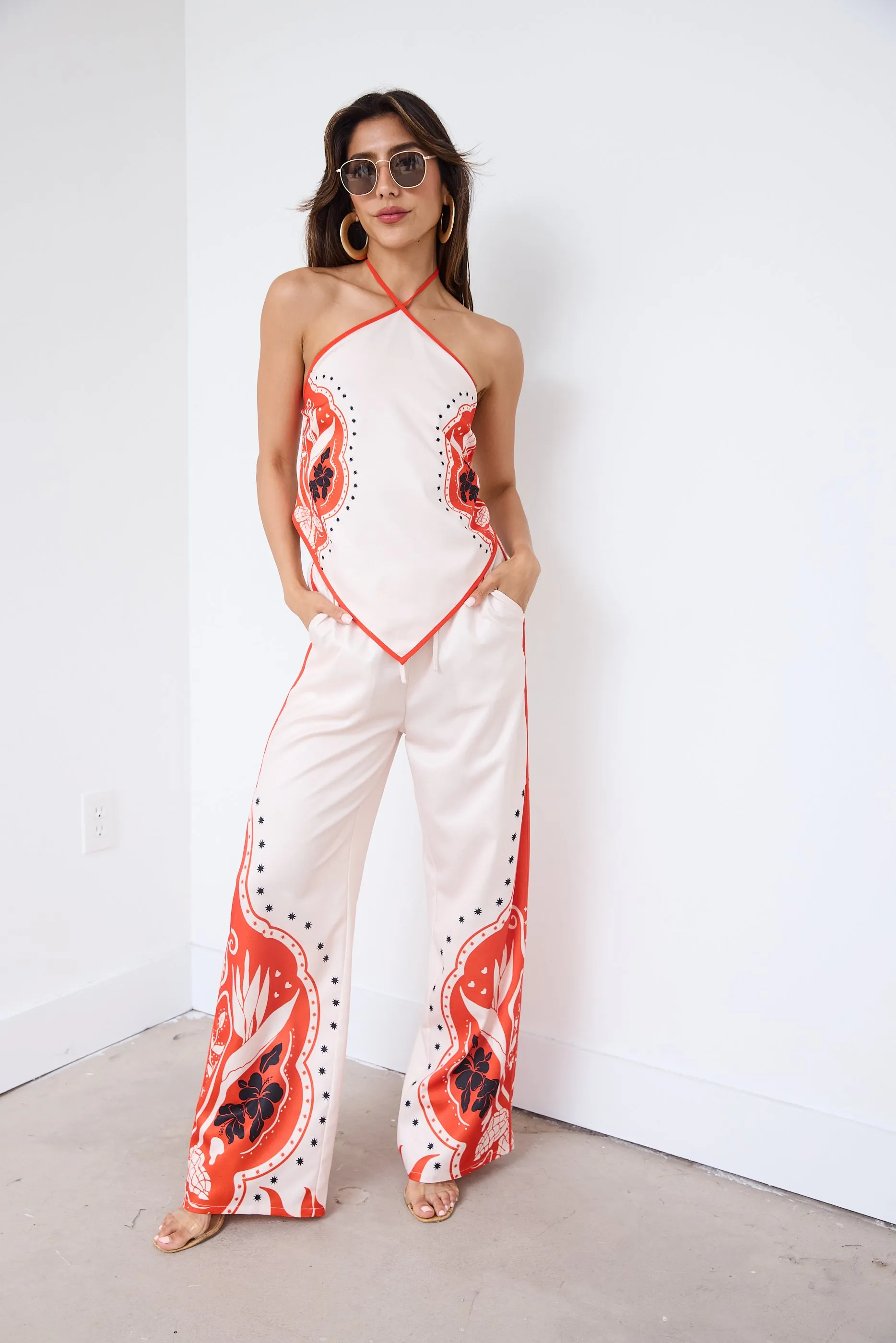 SALE - Zoe Printed Pants sold by fab'rik