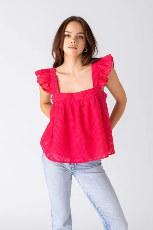 Marion Ruffle Sleeve Blouse sold by fab'rik