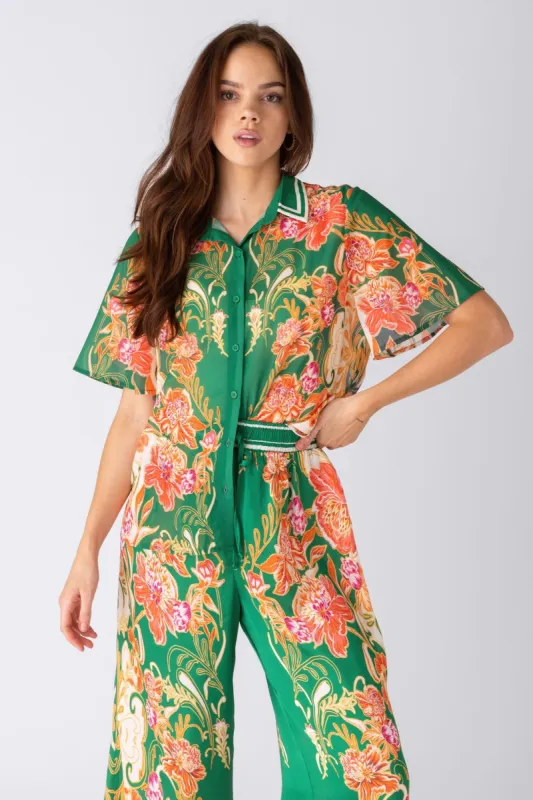 Ela Floral Button Down Blouse sold by fab'rik