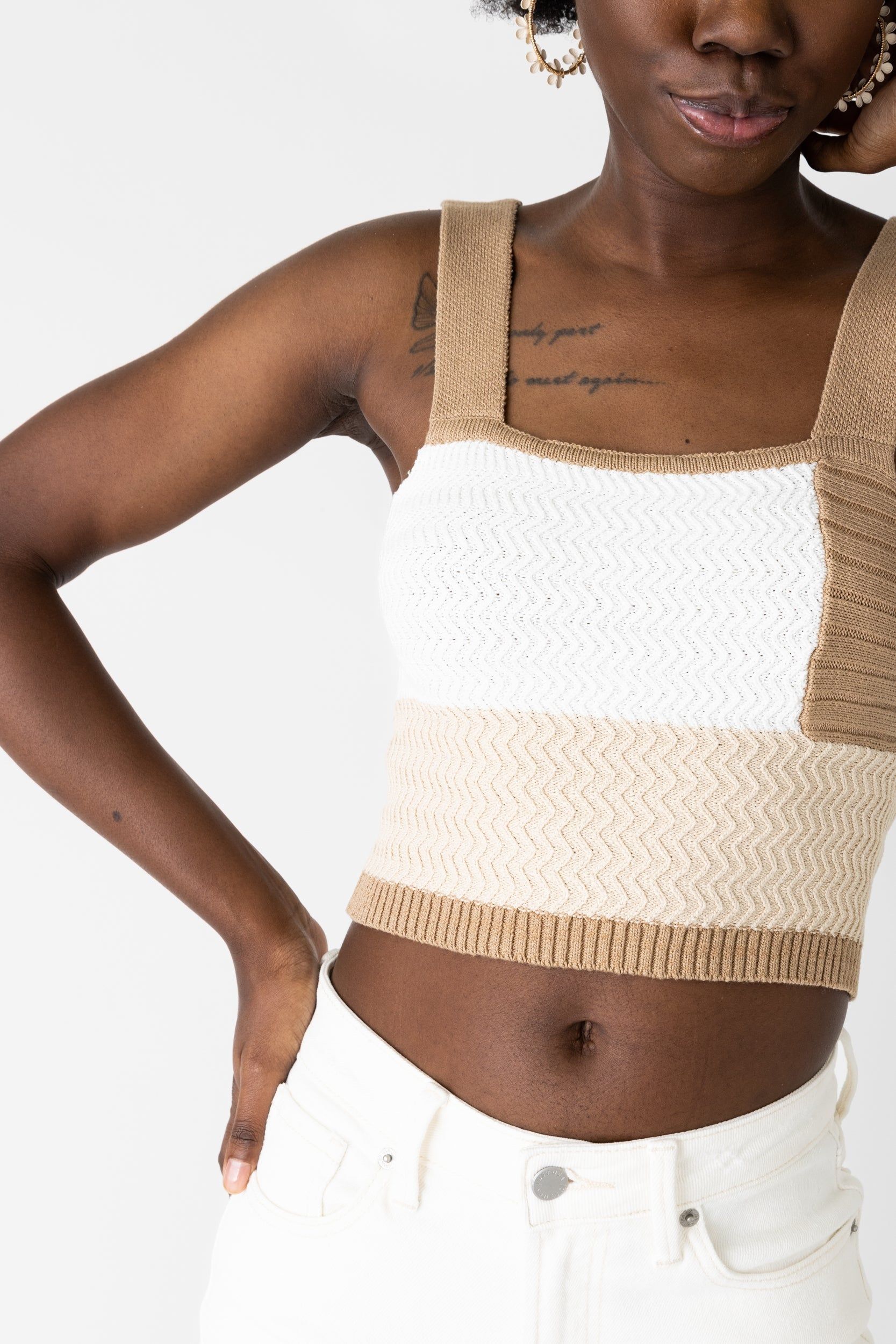 SALE - Kiya Cropped Knit Tank sold by fab'rik product image thumbnail 2