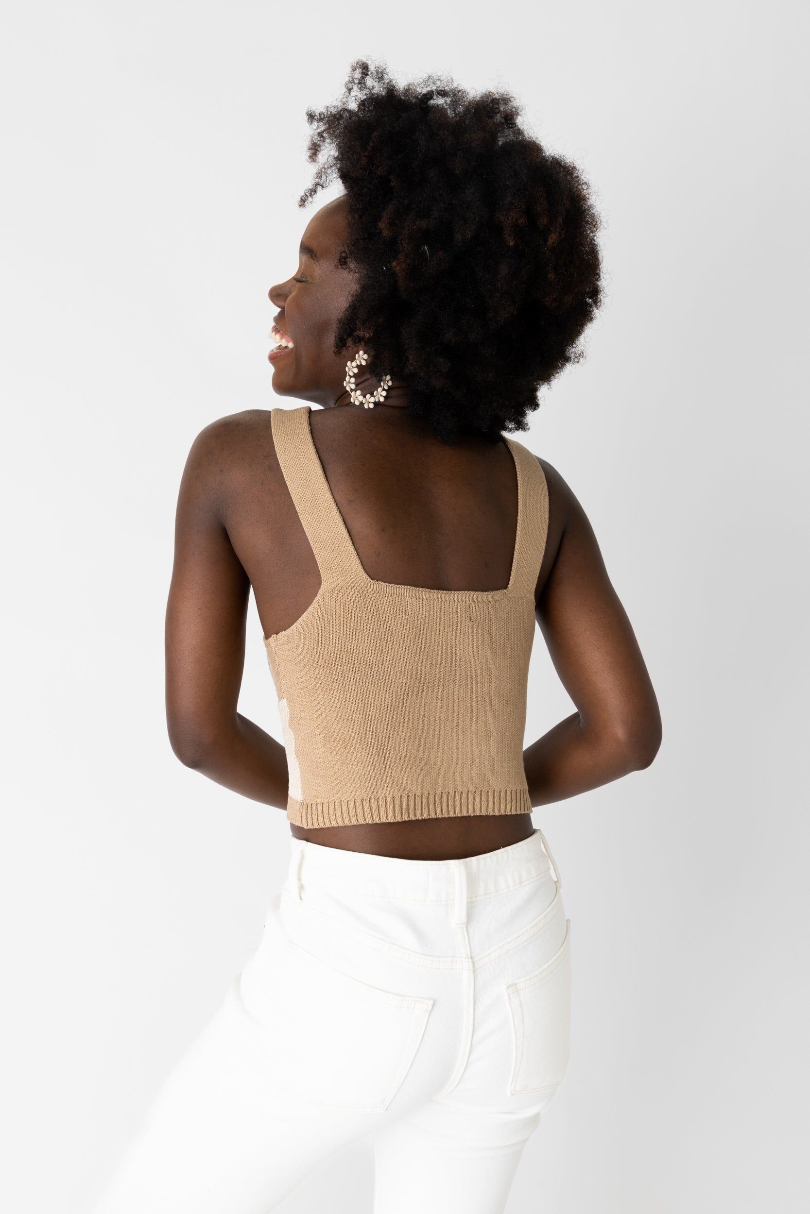 SALE - Kiya Cropped Knit Tank sold by fab'rik product image thumbnail 3