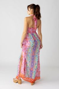 SALE - Verity Mixed Print Halter Maxi Dress sold by fab'rik