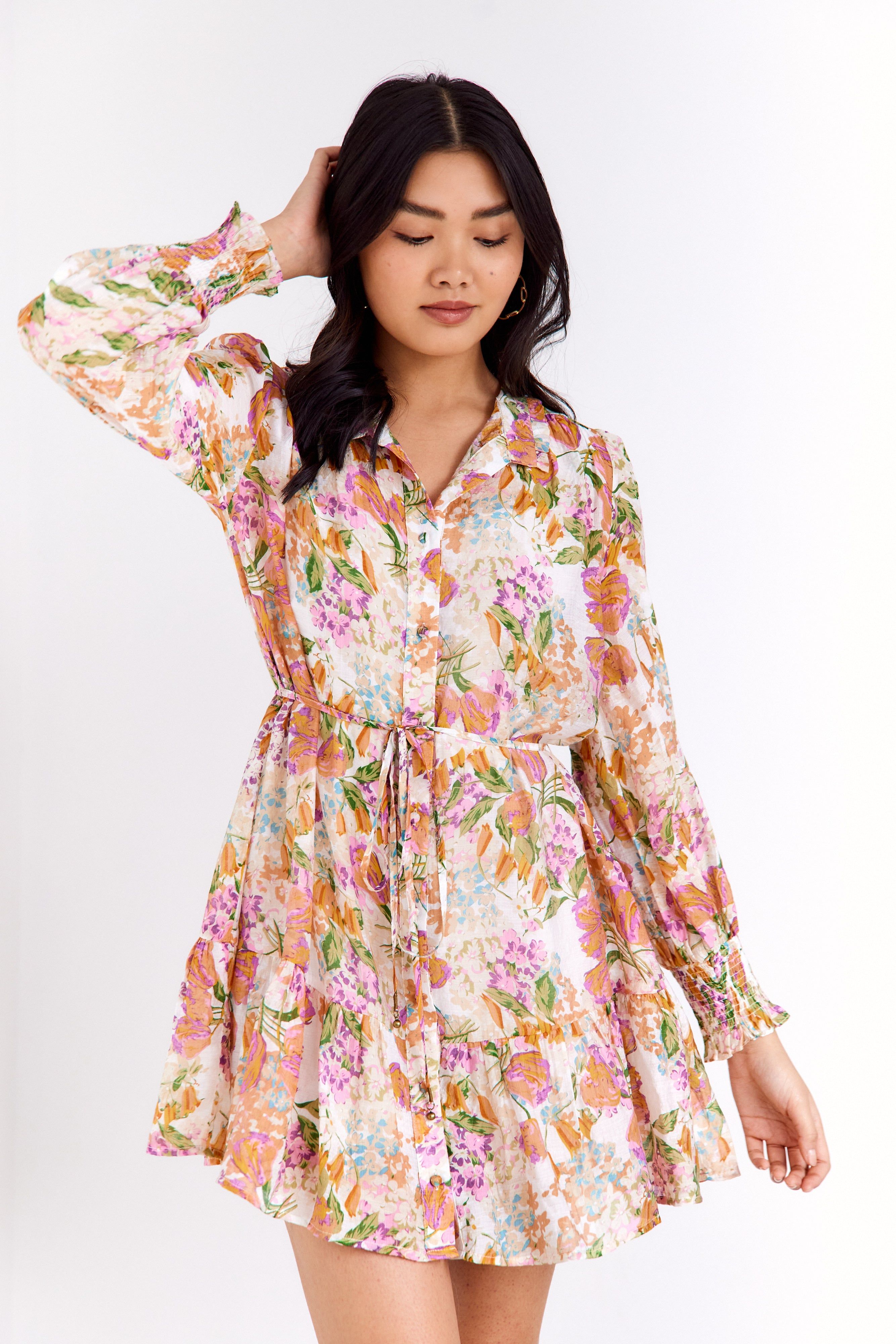 SALE - May Floral Tie Waist Dress sold by fab'rik product image thumbnail 3