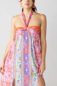 SALE - Verity Mixed Print Halter Maxi Dress sold by fab'rik