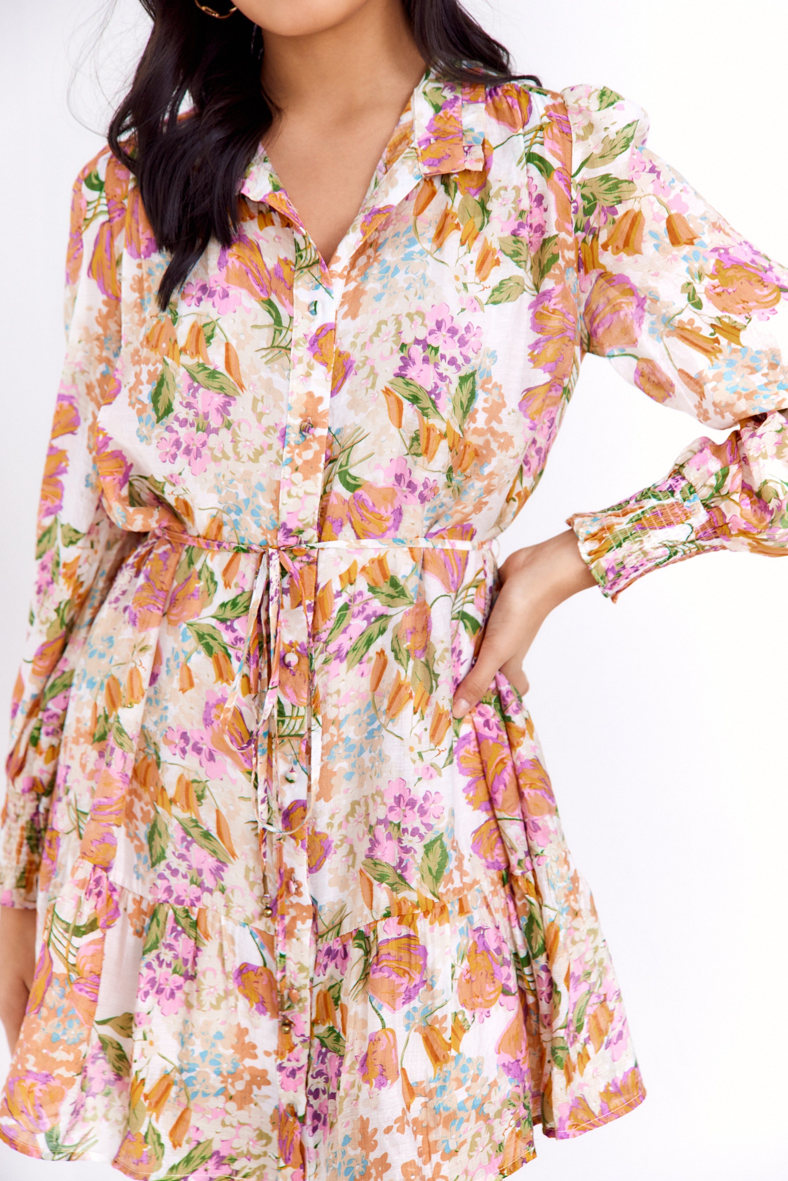 SALE - May Floral Tie Waist Dress sold by fab'rik product image thumbnail 4
