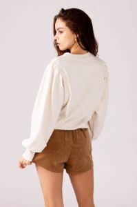 SALE - Rosetta Pleated Sleeve Pullover sold by fab'rik