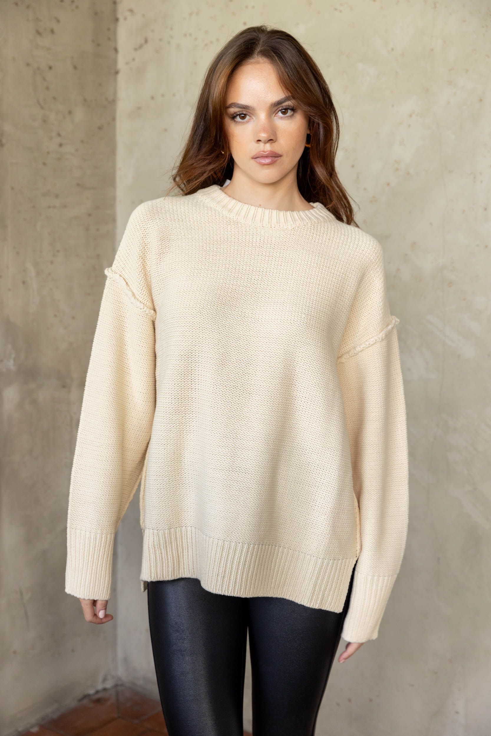 SALE - Charlie Drop Shoulder Sweater sold by fab'rik