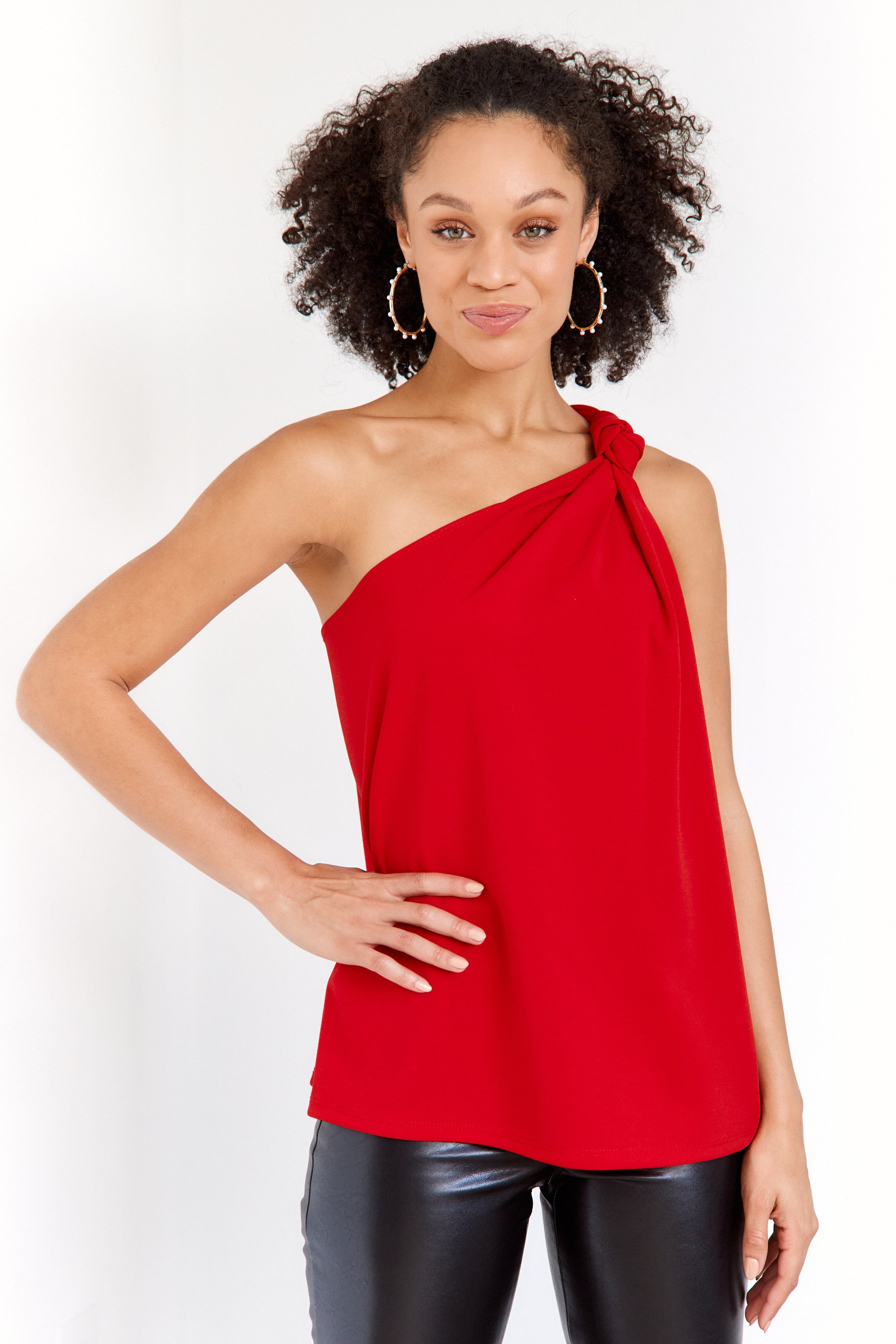 SALE - Rubi One Shoulder Knot Top sold by fab'rik product image thumbnail 4
