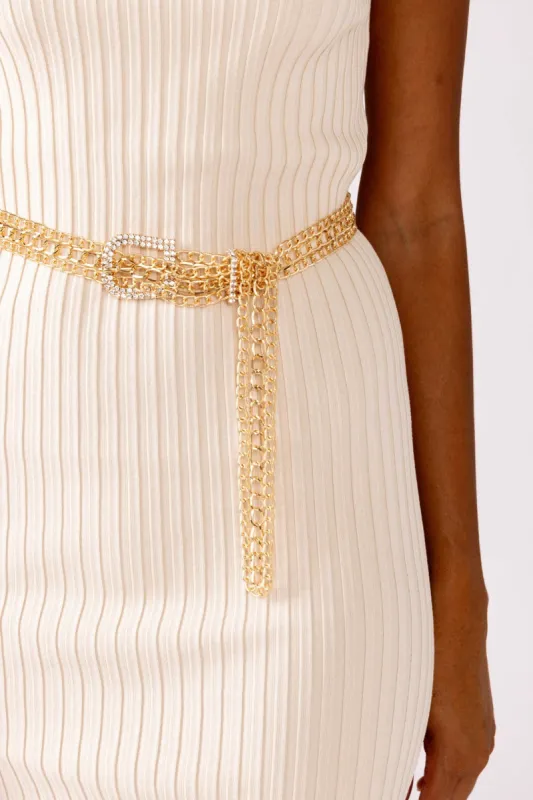Bella Gold Chain Belt sold by fab'rik
