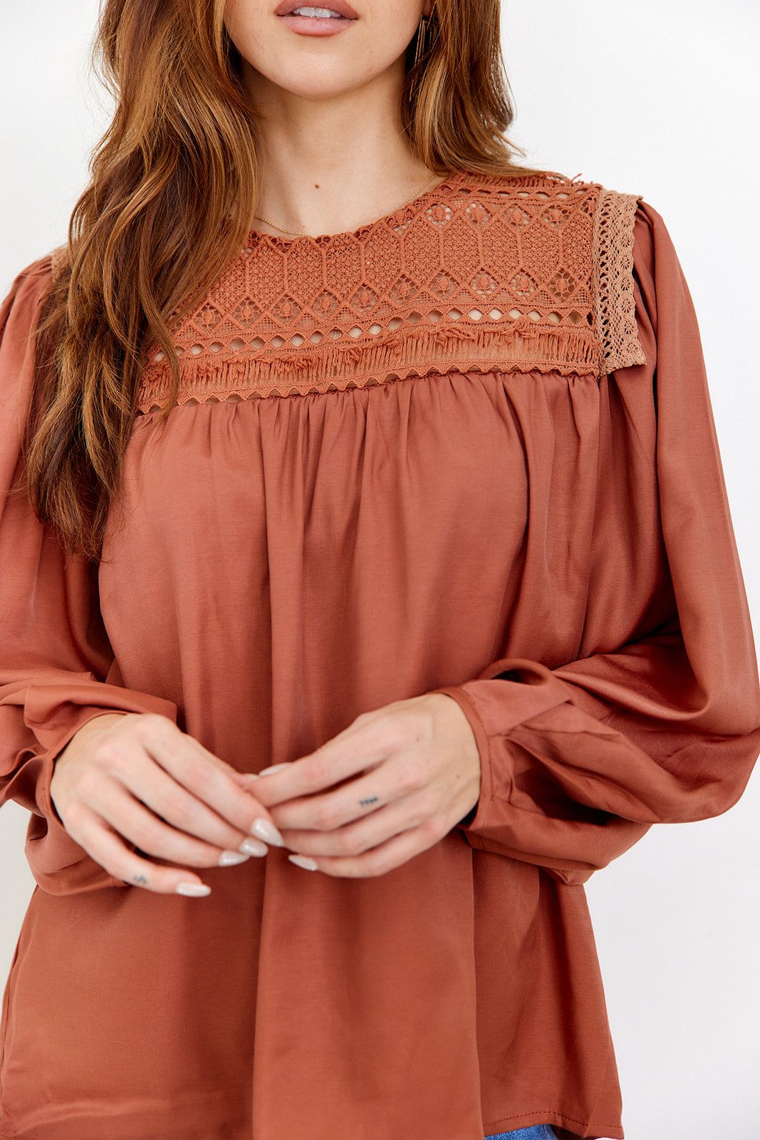 SALE- Kalena Flowy Lace Blouse sold by fab'rik product image thumbnail 3
