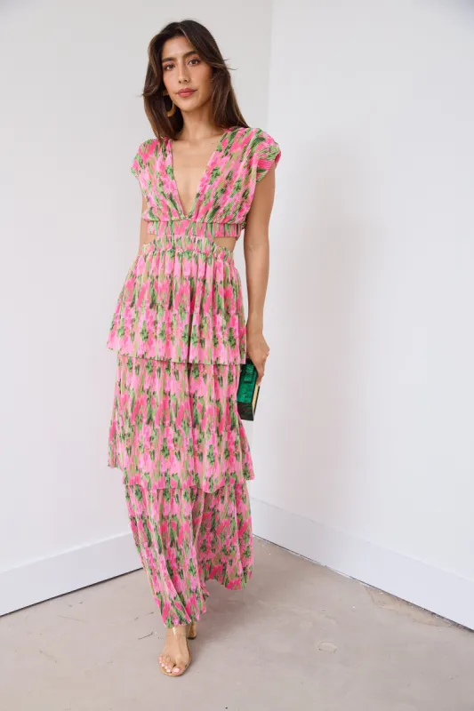 SALE - Julie Printed Tiered Maxi Dress sold by fab'rik