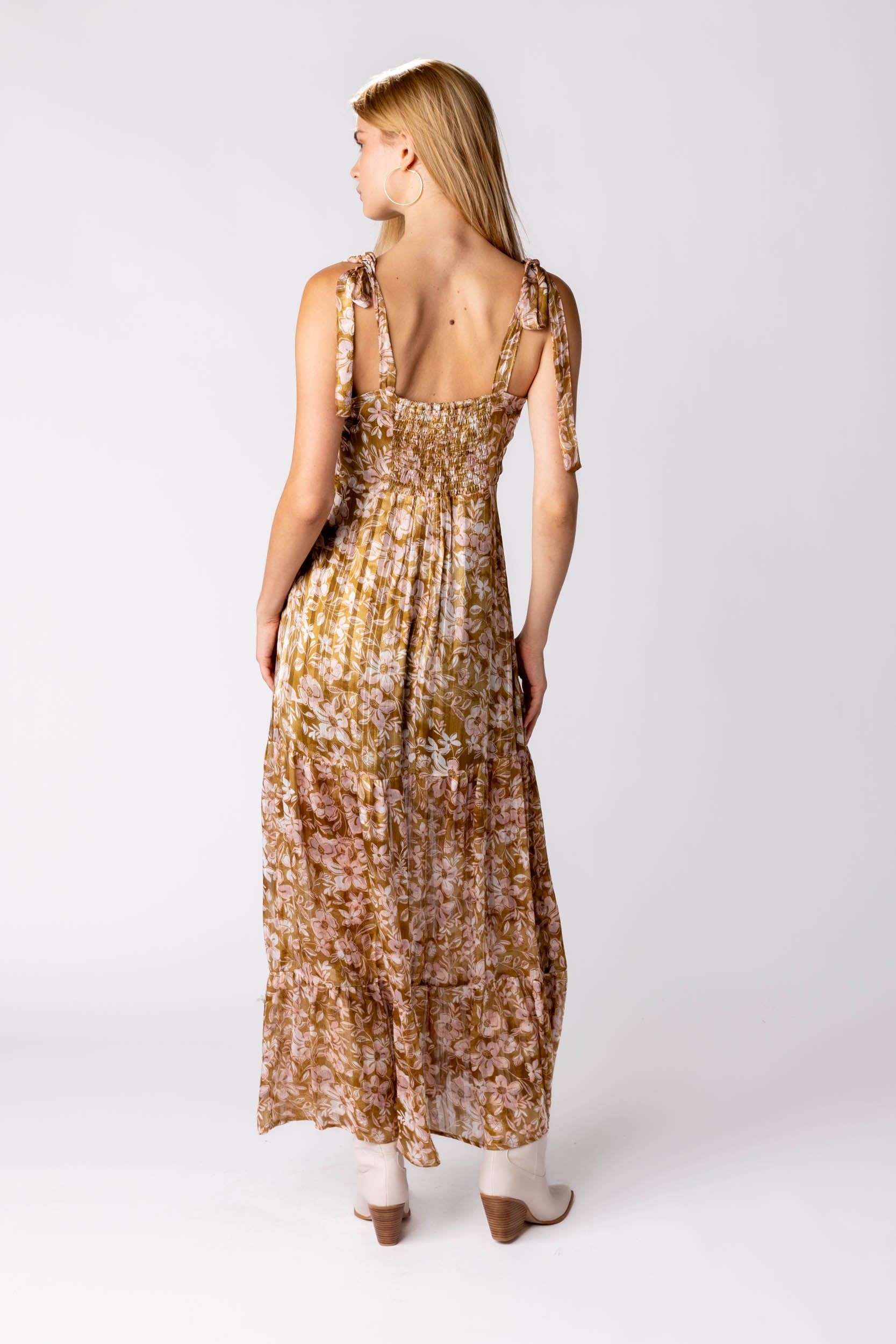 SALE - Lori Shoulder Tie Printed Maxi Dress sold by fab'rik product image thumbnail 3