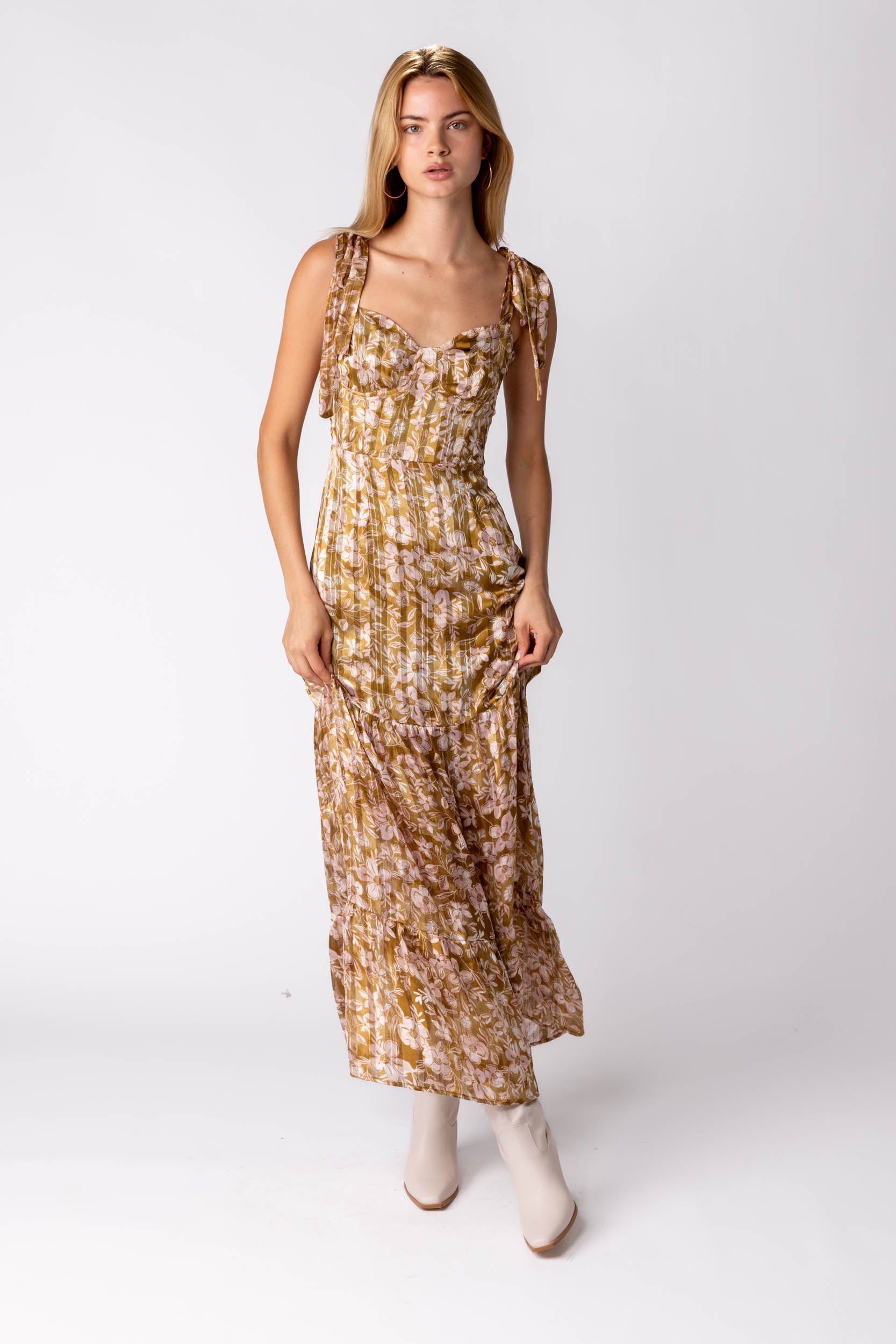 SALE - Lori Shoulder Tie Printed Maxi Dress sold by fab'rik product image thumbnail 2