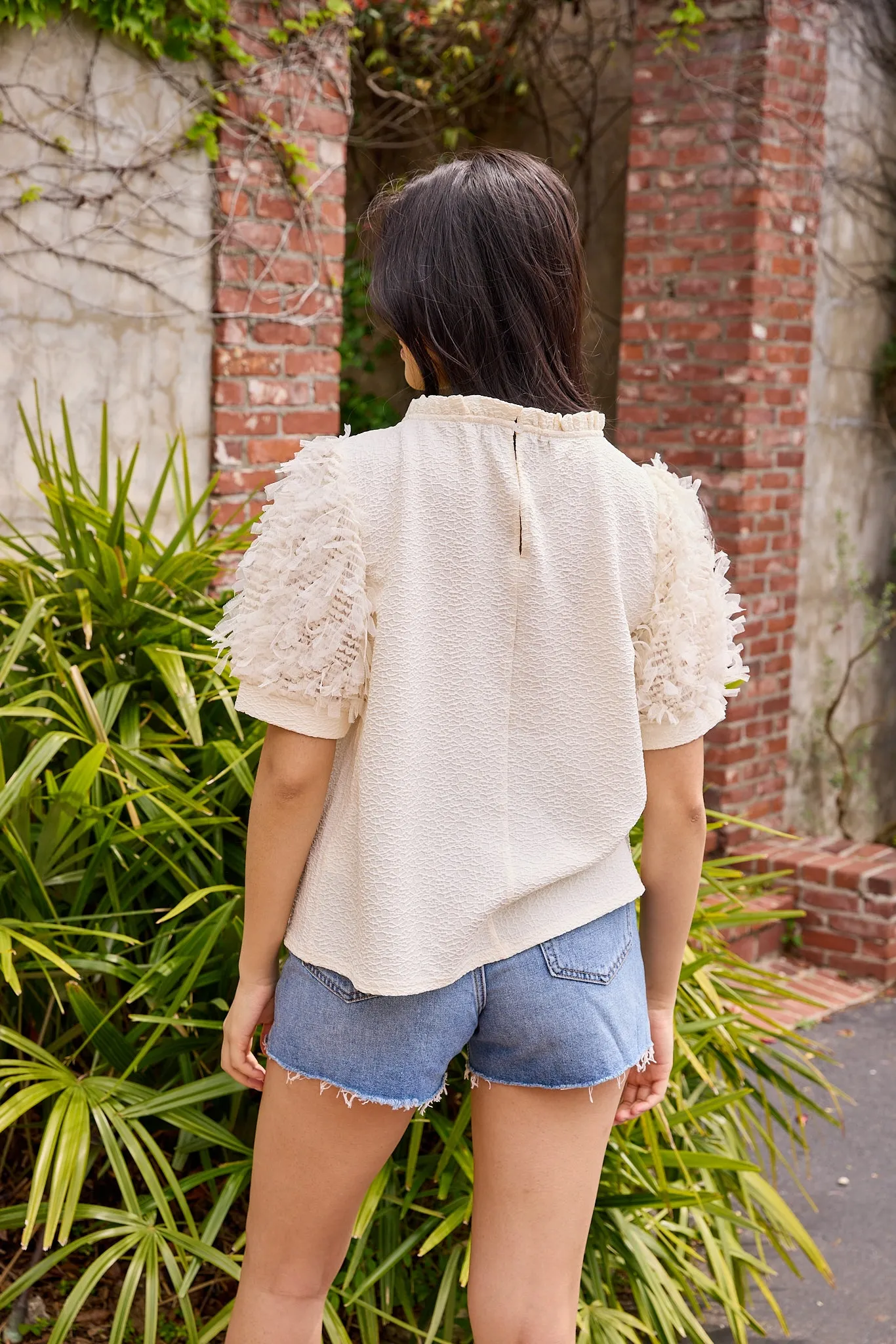 SALE - Glenn Fuzzy Puff Short Sleeve Top sold by fab'rik product image thumbnail 2