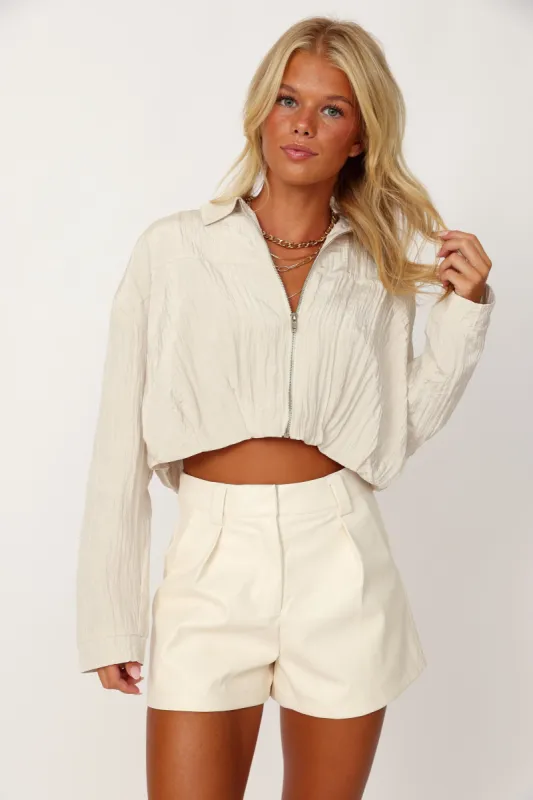 Valley Vegan Leather Shorts sold by fab'rik