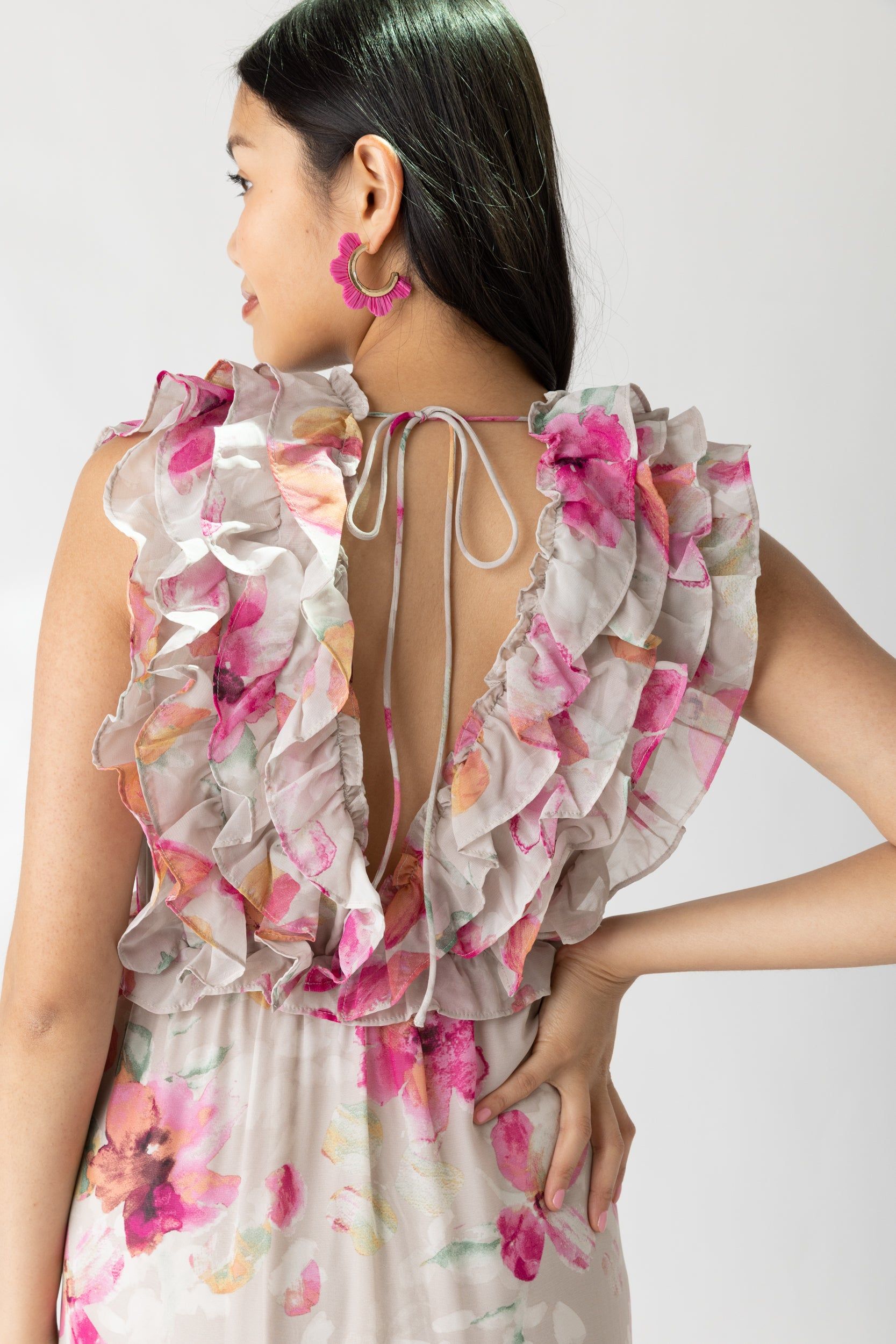 SALE - Baylene Floral V Neck Maxi Dress sold by fab'rik product image thumbnail 3