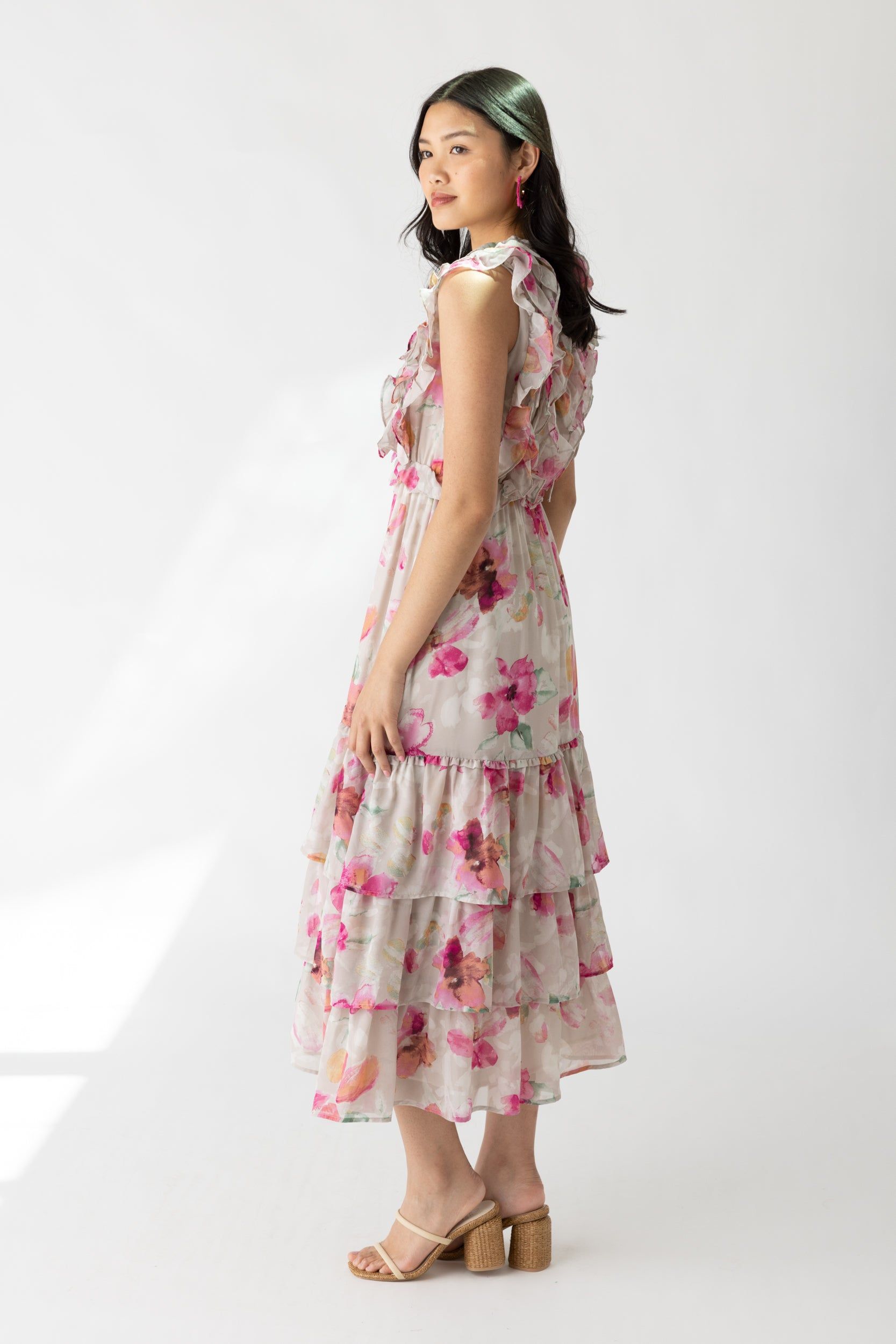 SALE - Baylene Floral V Neck Maxi Dress sold by fab'rik product image thumbnail 4