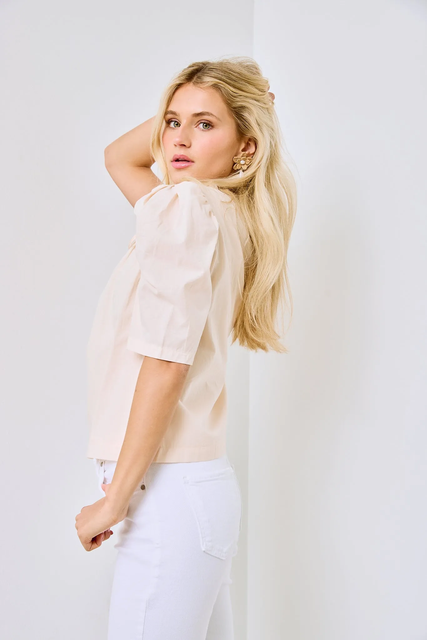 SALE - Courtney Ruffled Puff Sleeve Top sold by fab'rik product image thumbnail 3