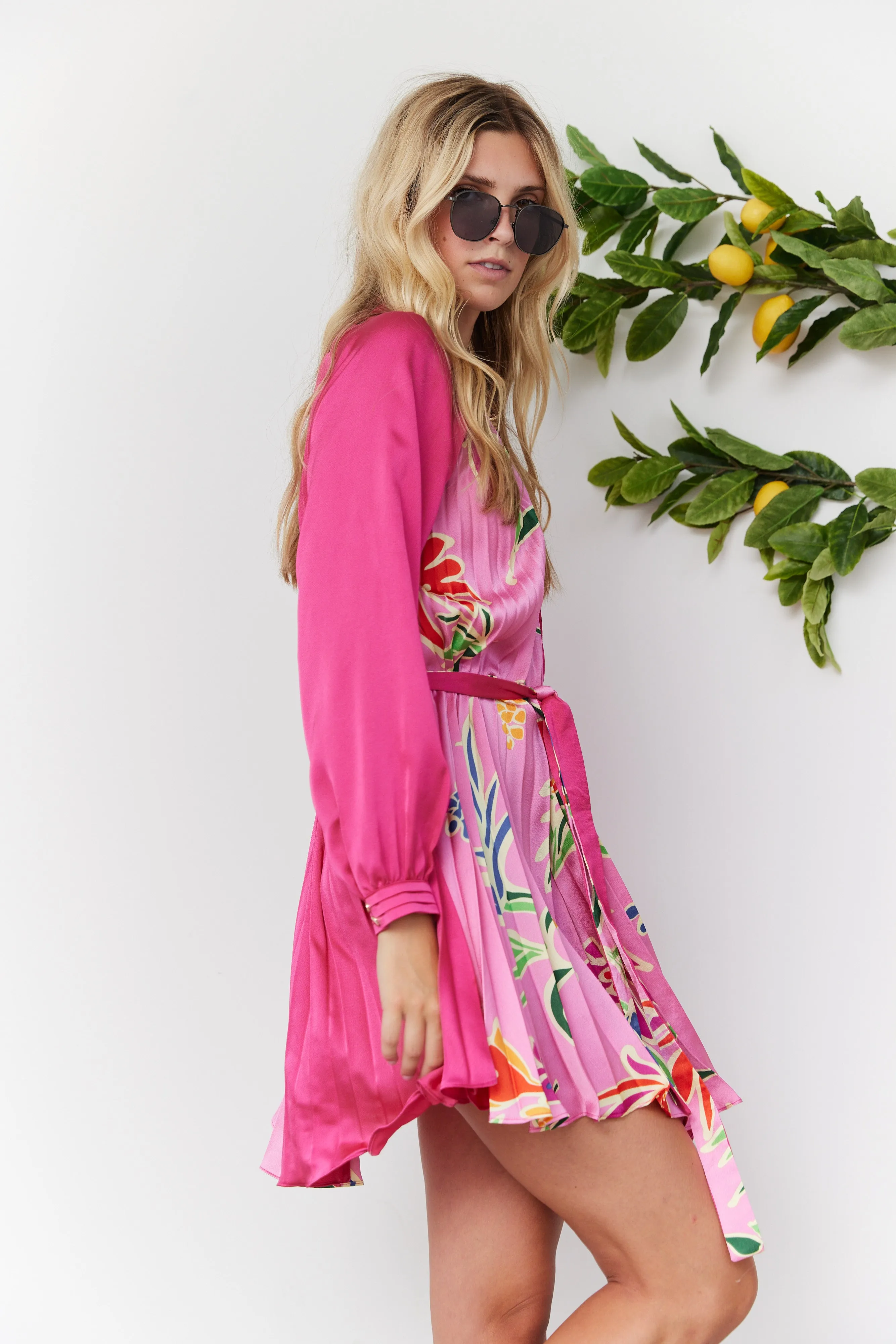 SALE - Julia Pleated Long Sleeve Mini Dress sold by fab'rik product image thumbnail 3