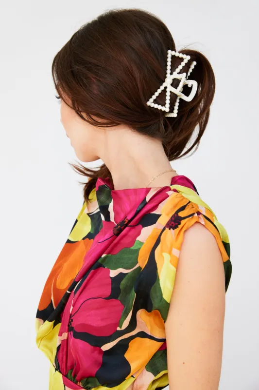 SALE - Jordan Pearl Ribbon Shape Claw Hair Clip sold by fab'rik