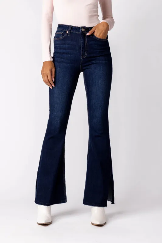 Josie Split Hem High Rise Jeans sold by fab'rik