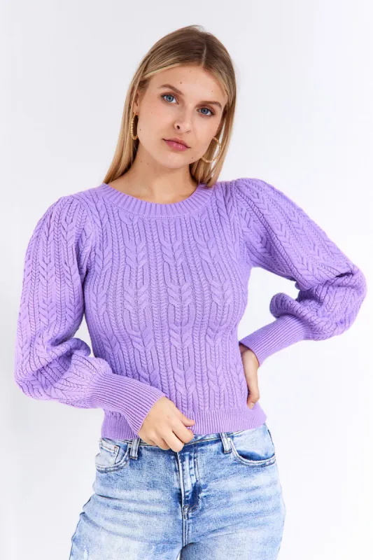 SALE - Milan Fitted Cable Knit Sweater sold by fab'rik