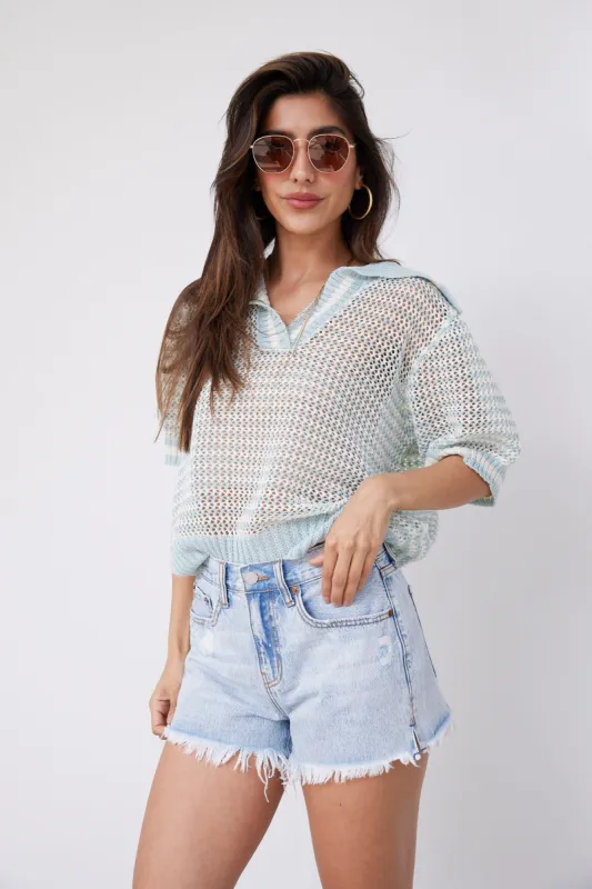 Ezra Puff Sleeve Knit Top sold by fab'rik